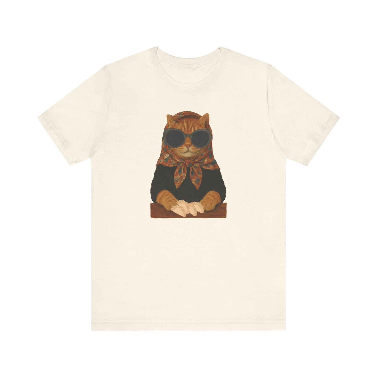 Babushka Cattie O', Pierogi Maker Polish Inspired Unisex Jersey Short Sleeve Tee