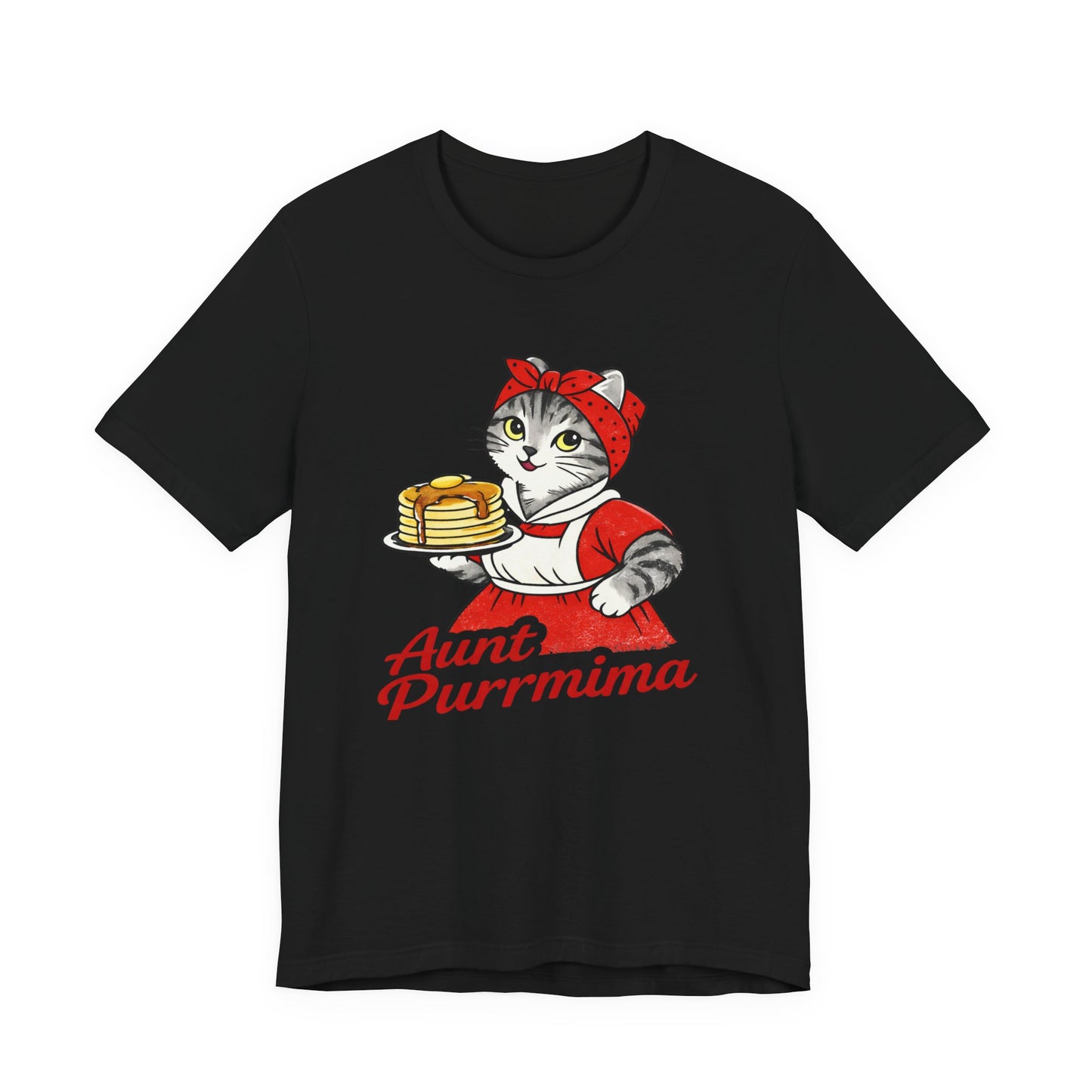 Aunt Purrmima Babushka Cat T-Shirt, Funny Cat Lover Unisex Tee