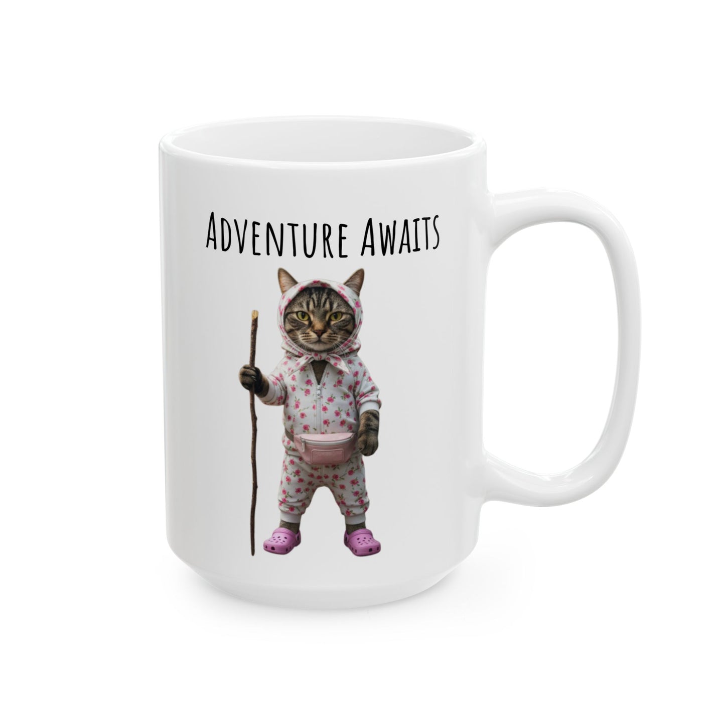 Babushka Cat Adventure Awaits Ceramic Mug