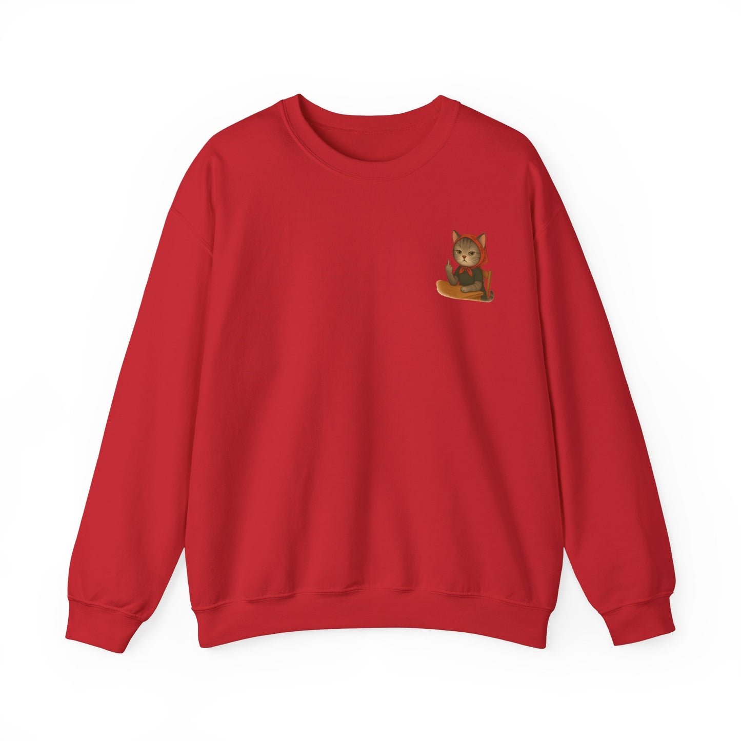 Snarky Babushka Cat Lover Crewneck Sweatshirt, Cozy Gift for Cat Owners