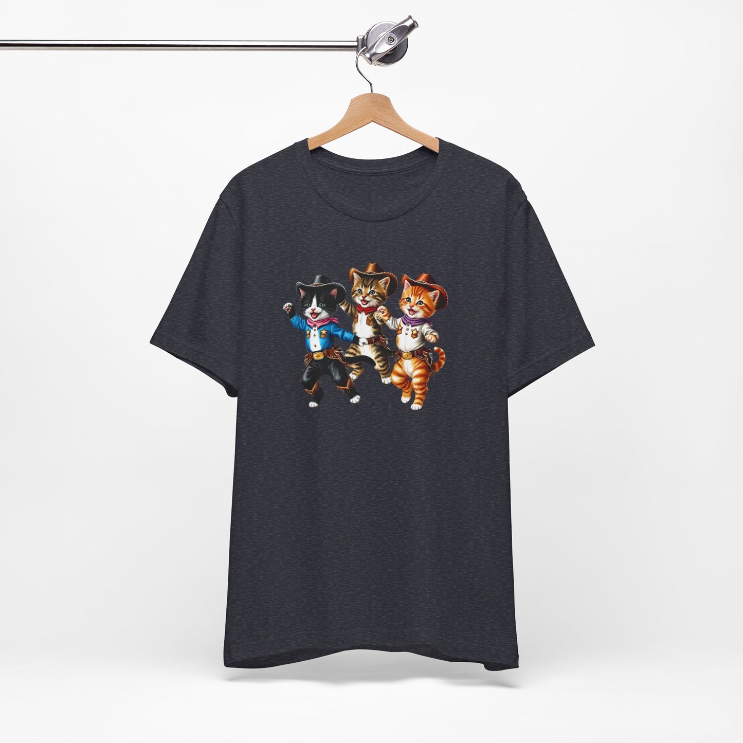 Vintage Cowboy Kittens Kitschy Cat Retro Theme Unisex Tee