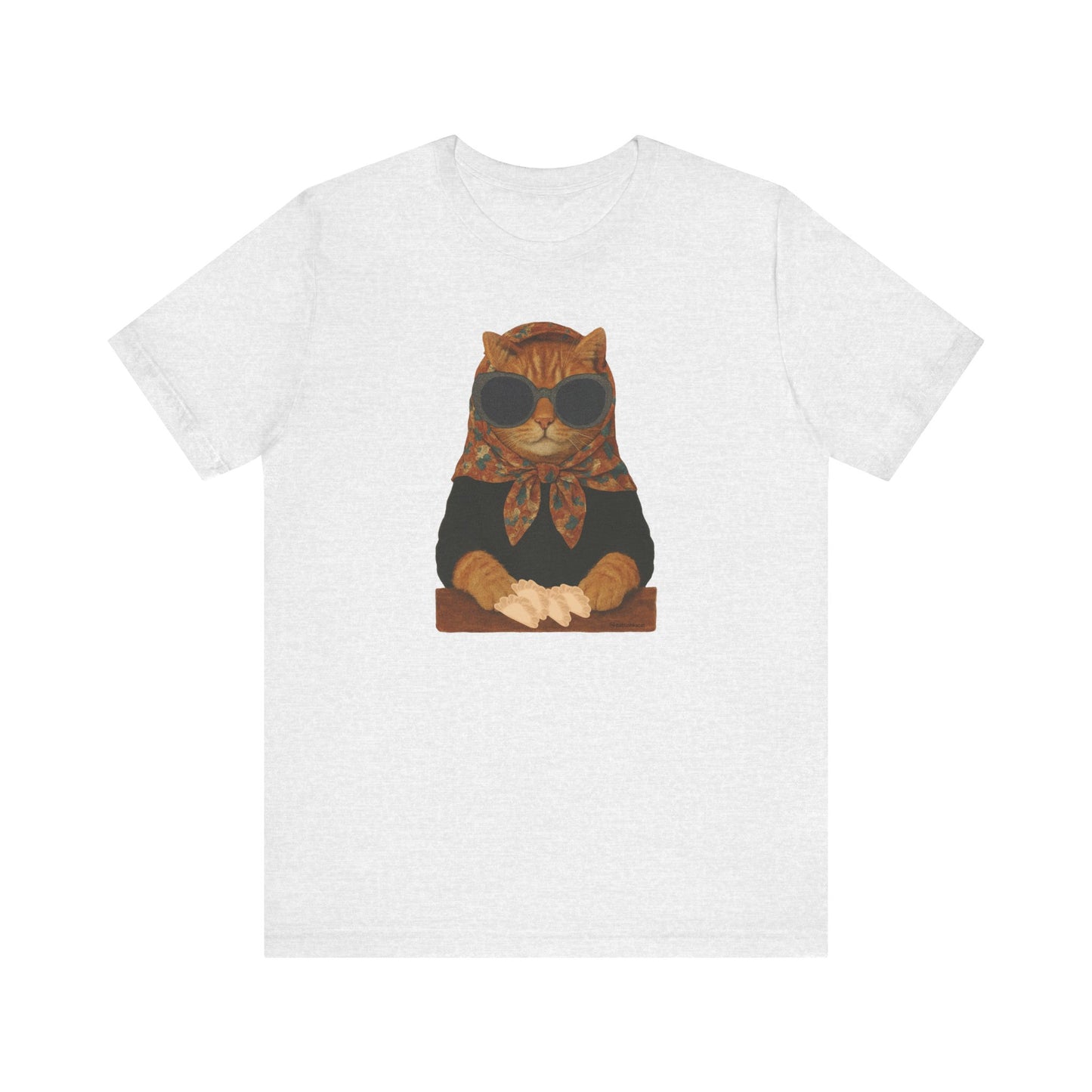 Babushka Cattie O', Pierogi Maker Polish Inspired Unisex Jersey Short Sleeve Tee