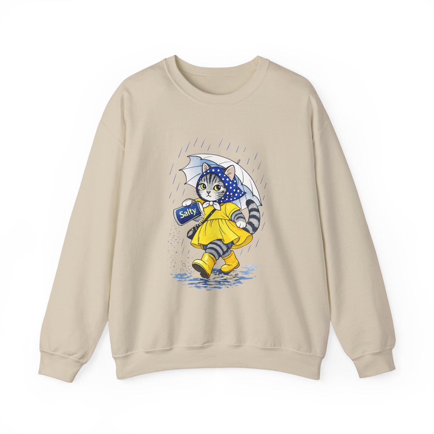 Salty Babushka Cat Crewneck Sweatshirt
