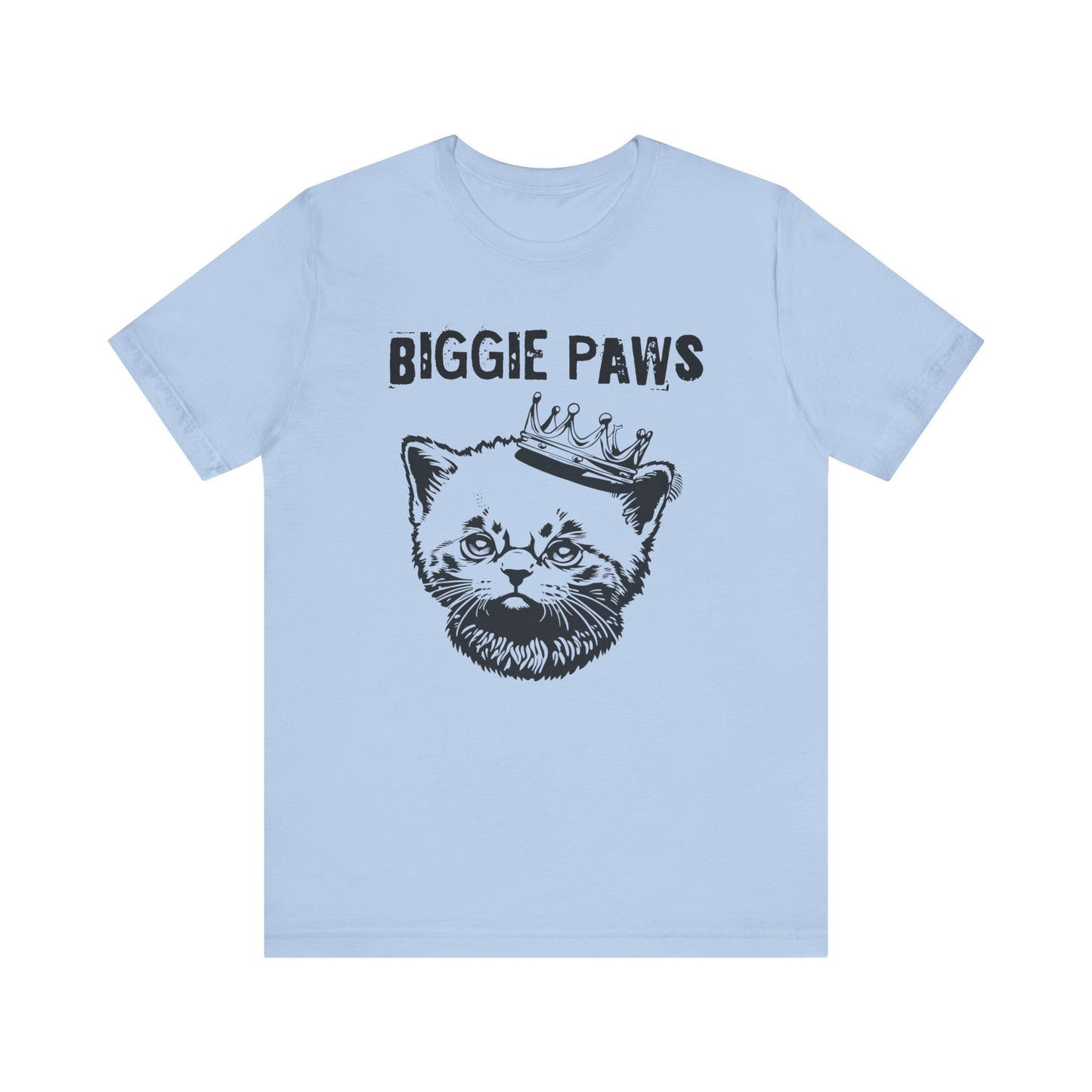 Cat Humor Tee, Biggie Paws, Unisex Tee for Cat Lover - Funny Cat Shirt, Kitty Lover Gift, Short Sleeve Tshirt, Cat Mom/Dad Apparel, Casual