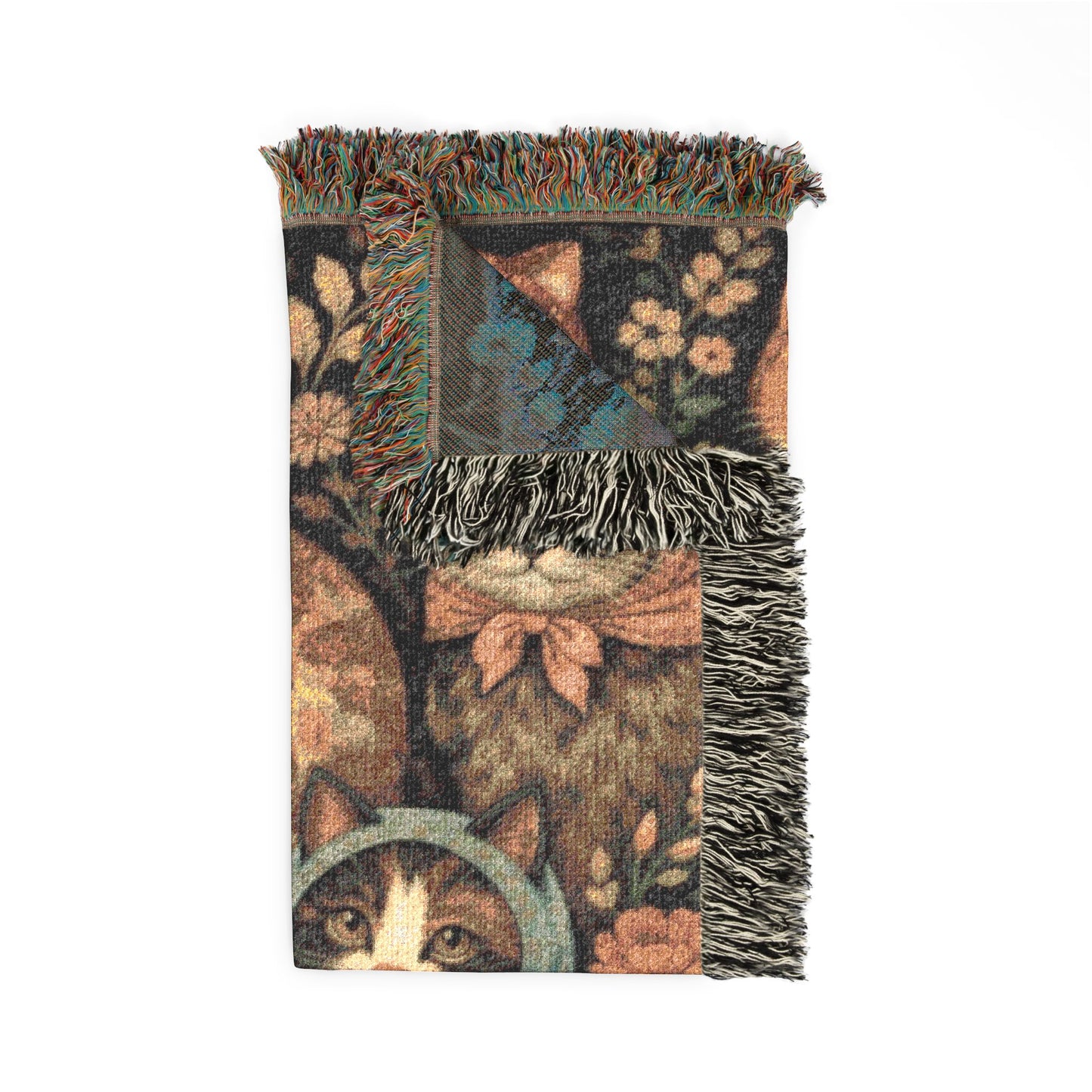 Babushka Cat Blanket, Throw Blanket, Unique Heirloom Gift