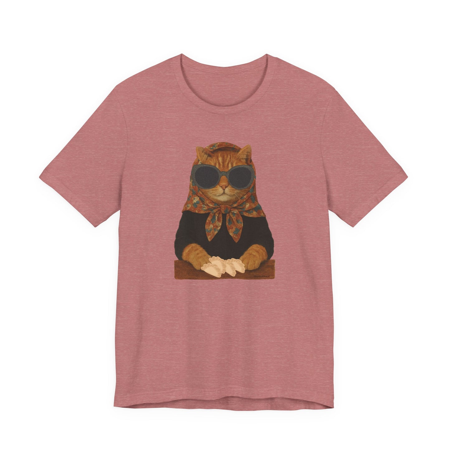 Babushka Cattie O', Pierogi Maker Polish Inspired Unisex Jersey Short Sleeve Tee