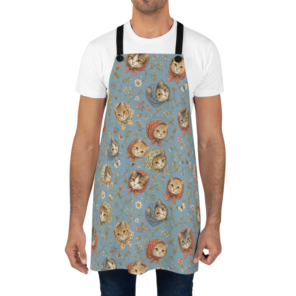 Babushka Cats Charming Cat Lover Apron