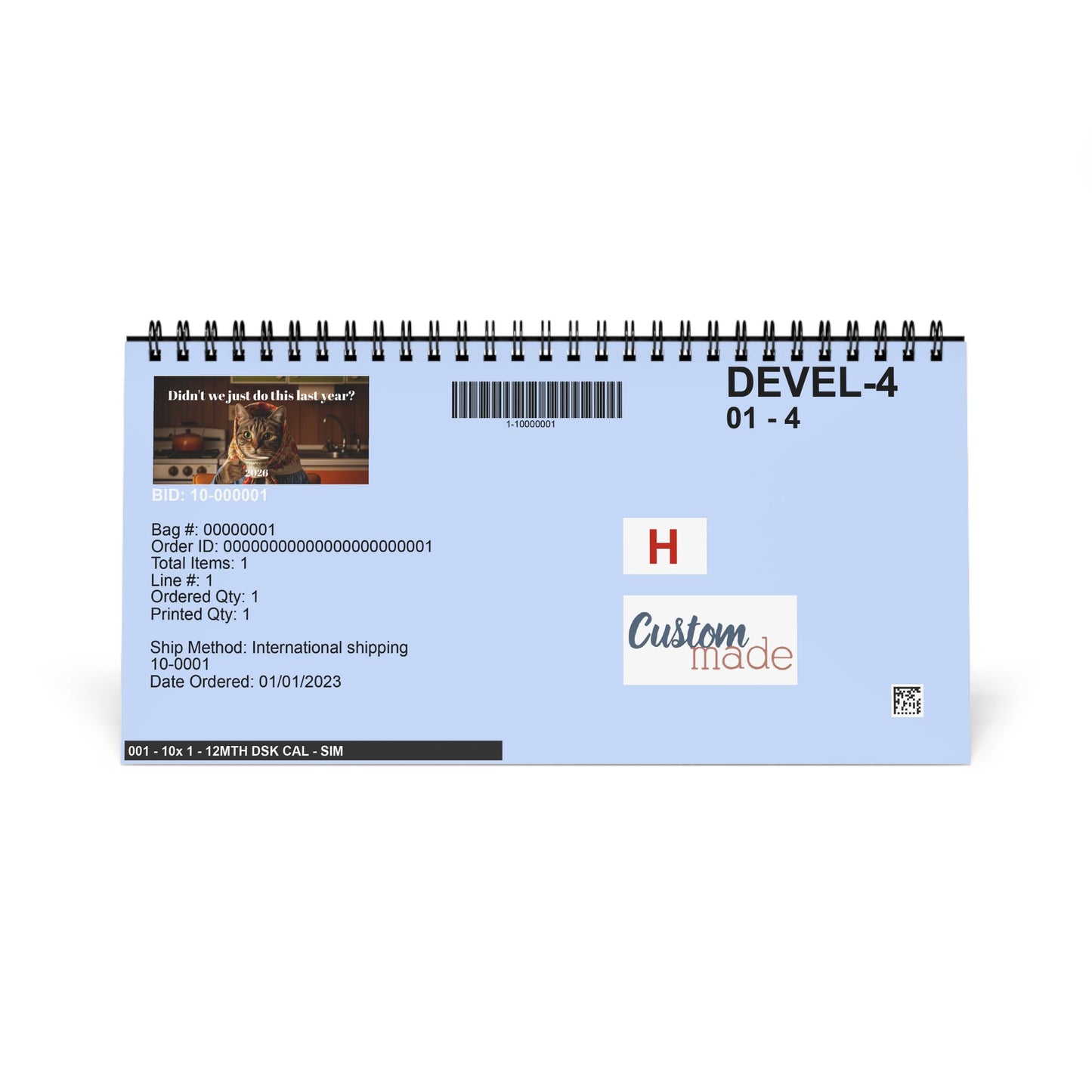 Babushka Cat Desktop Calendar (2026) Best of Memes Version