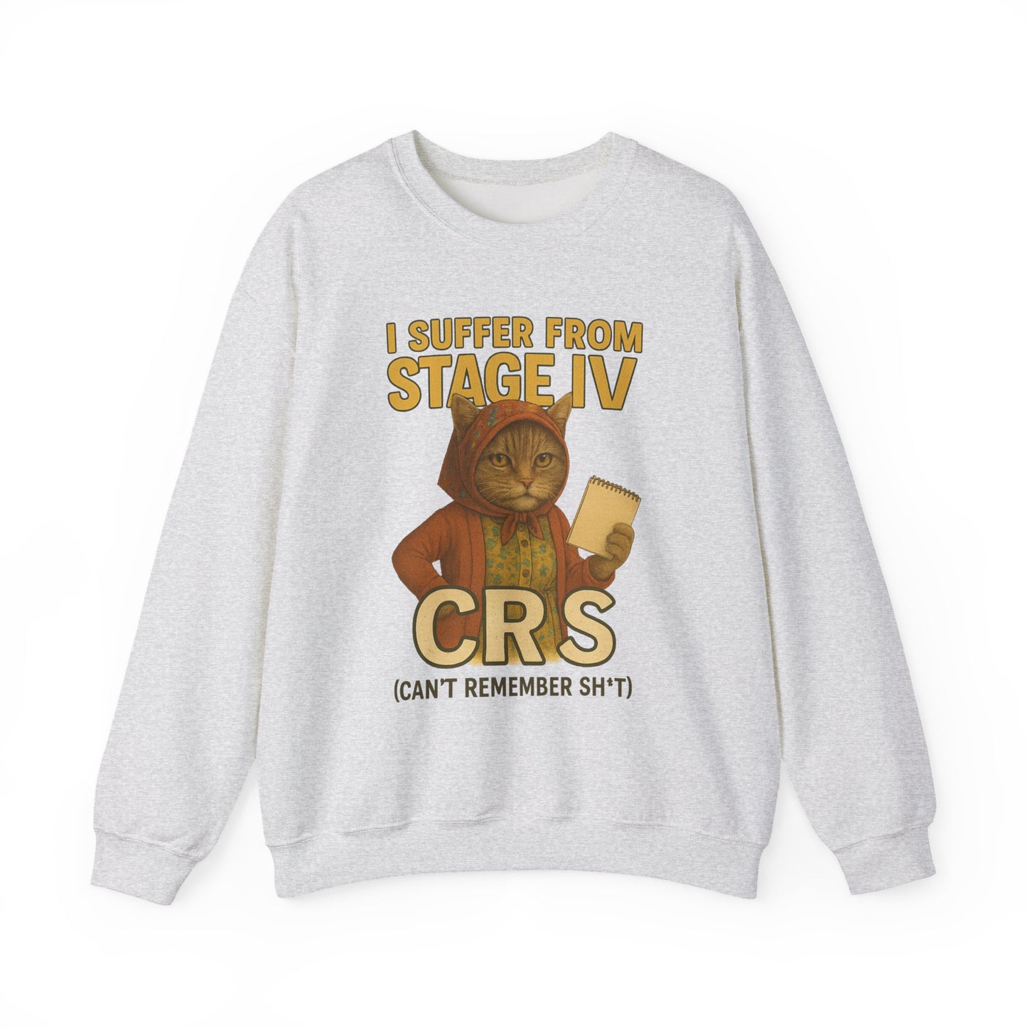 Babushka Cat Humor Sweatshirt - Unisex Crewneck