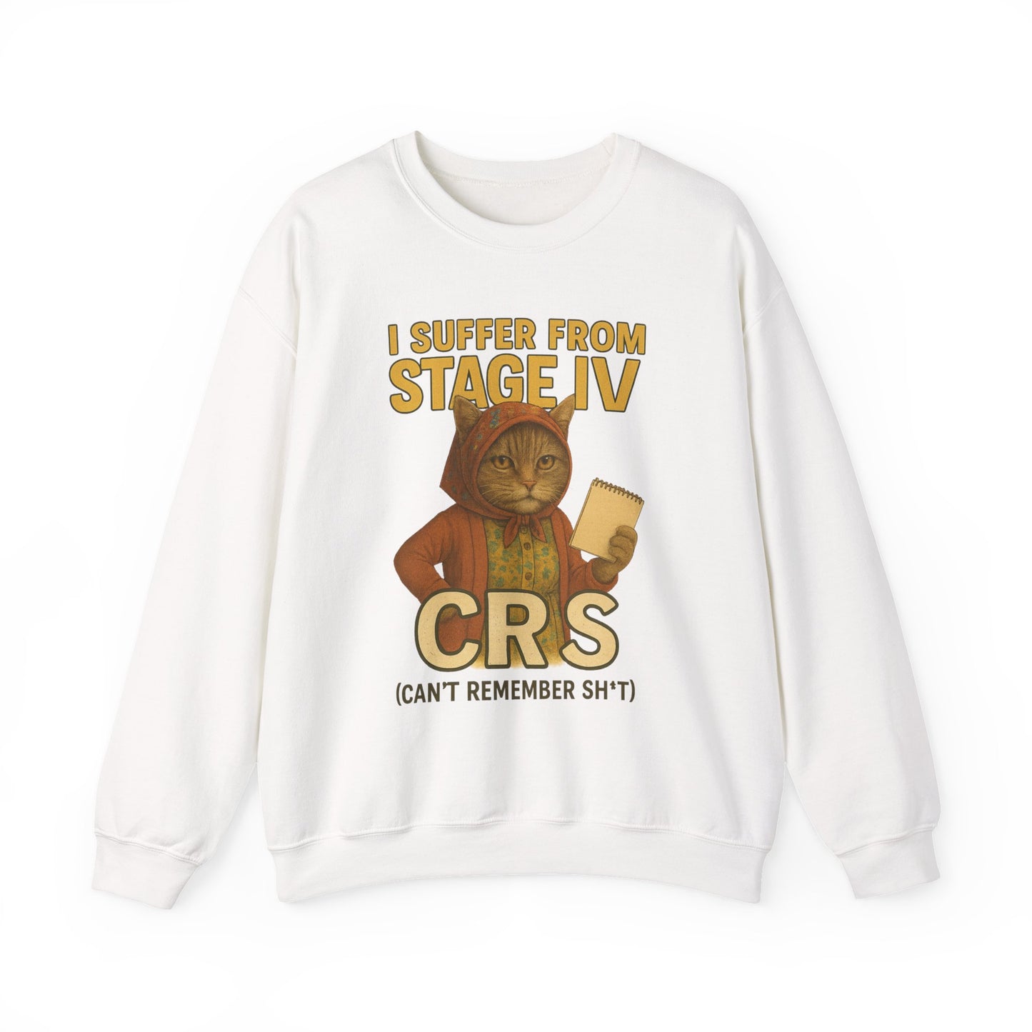 Babushka Cat Humor Sweatshirt - Unisex Crewneck
