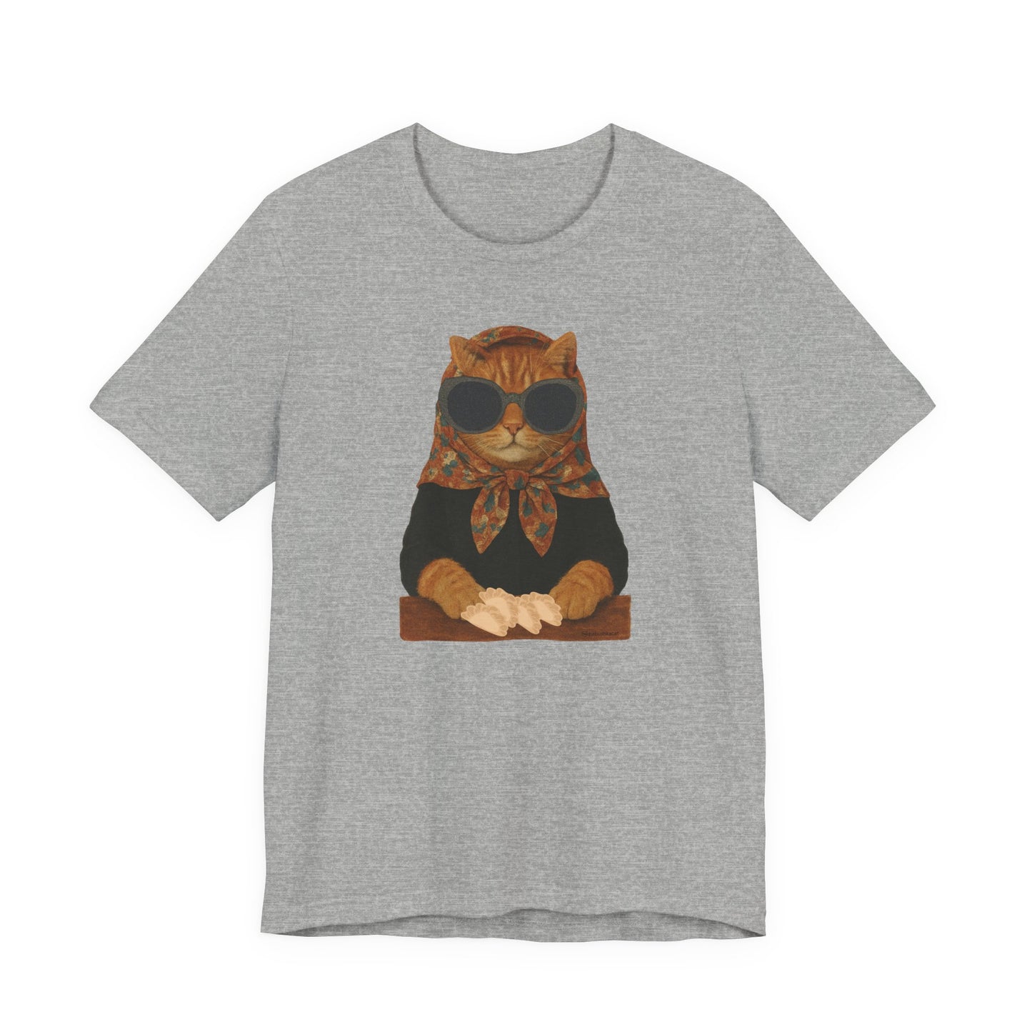 Babushka Cattie O', Pierogi Maker Polish Inspired Unisex Jersey Short Sleeve Tee