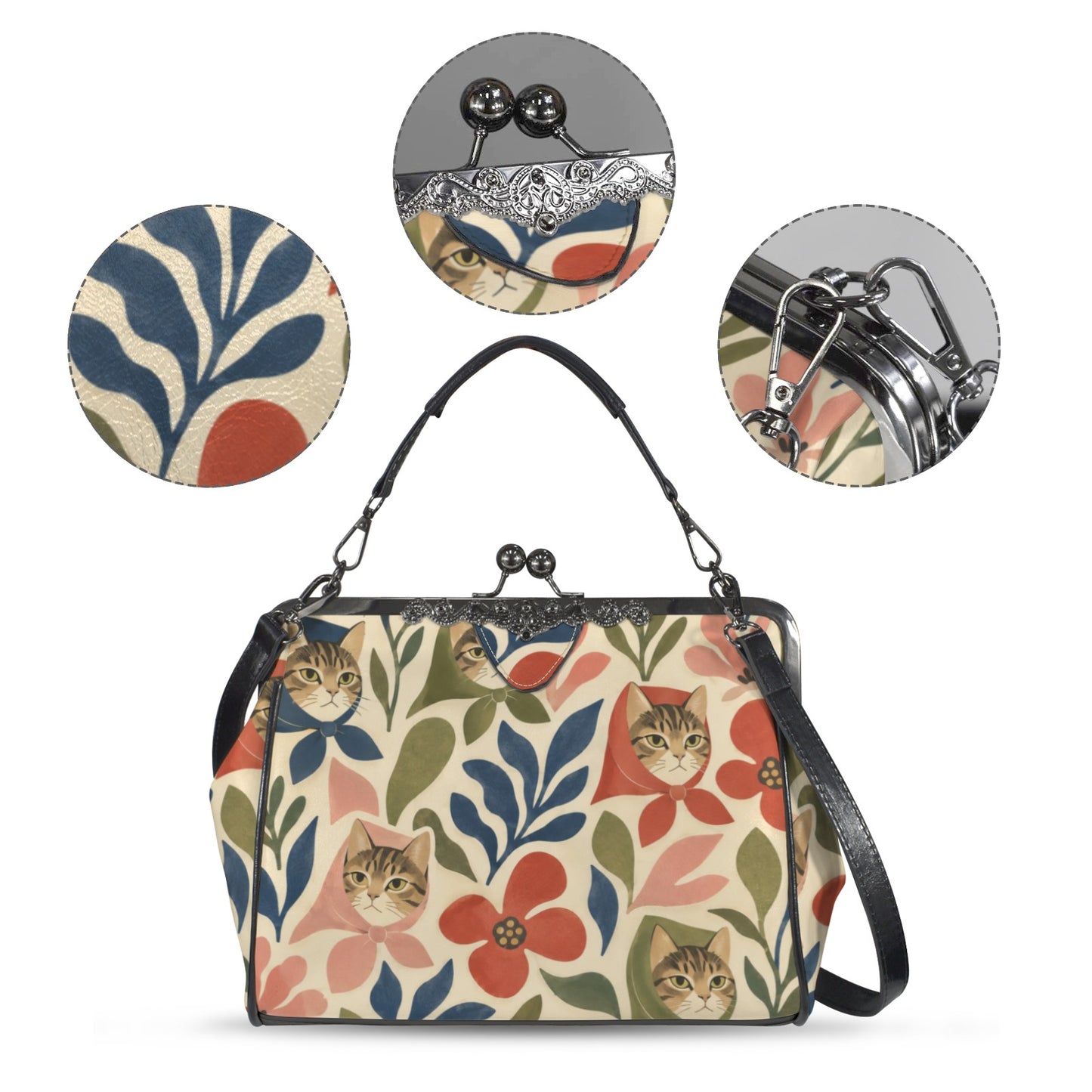 Babushka Matisse-ish VIntage Style Kisslock Purse