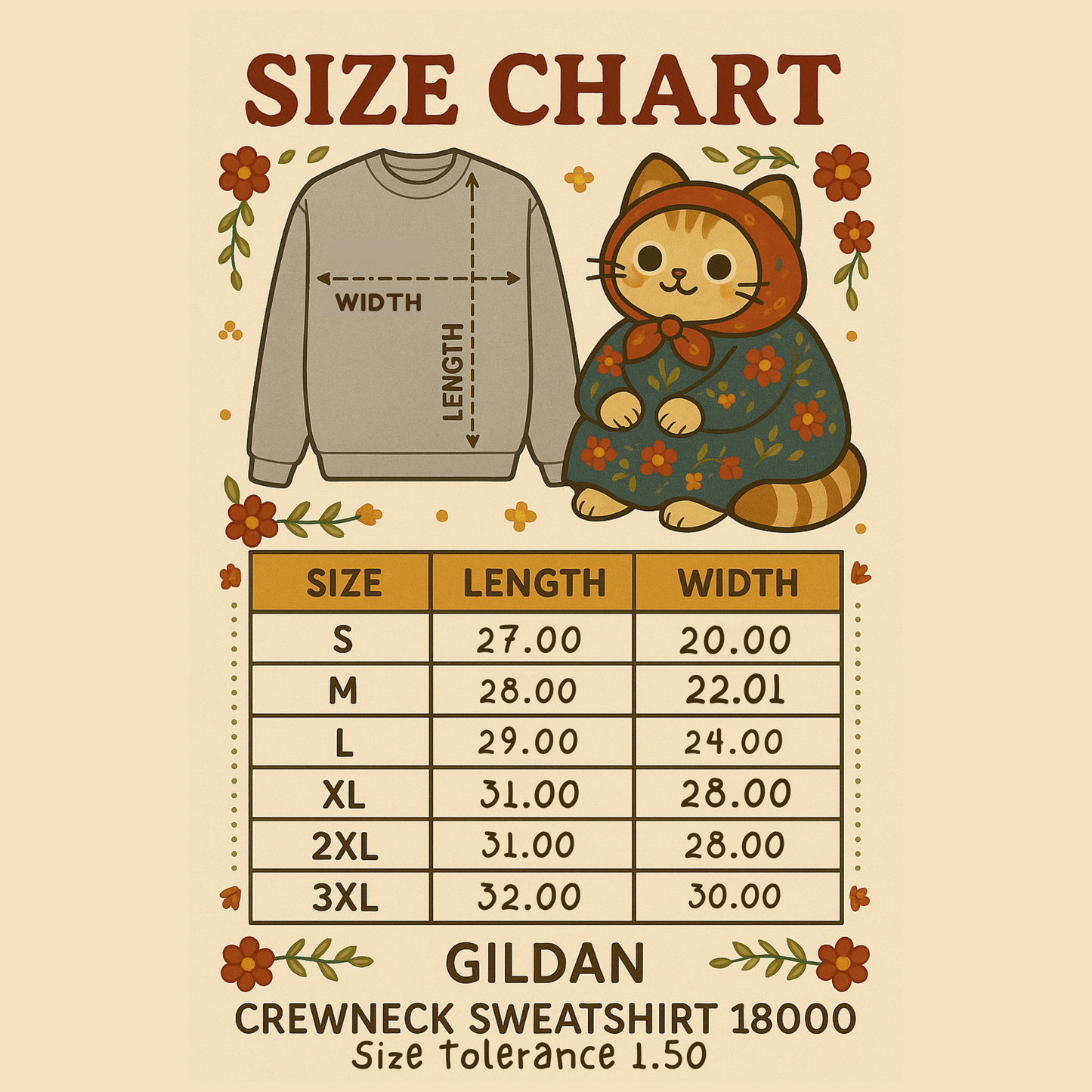 Babushka Cat Sweatshirt, Polish Tabby Cat, Unisex Heavy Blend Crewneck Sweatshirt for Polish Pride