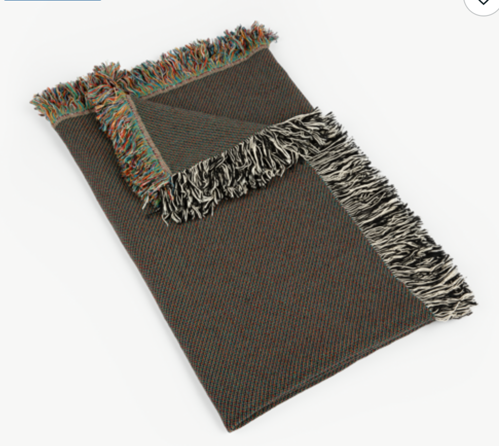 Babuska Cat Loves Sardines Woven Blanket, Cat Lover Gift