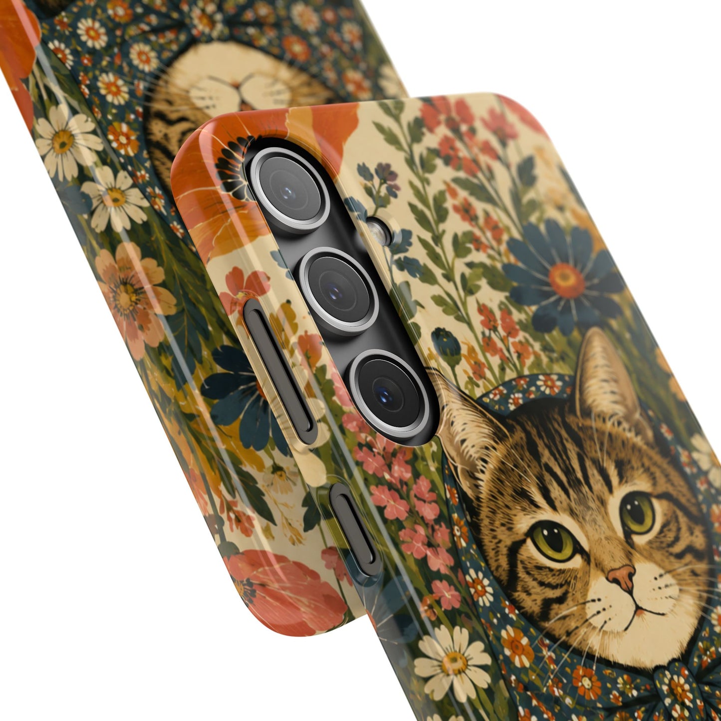 Babushka Cat Peeky Gardens Snap Phone Case