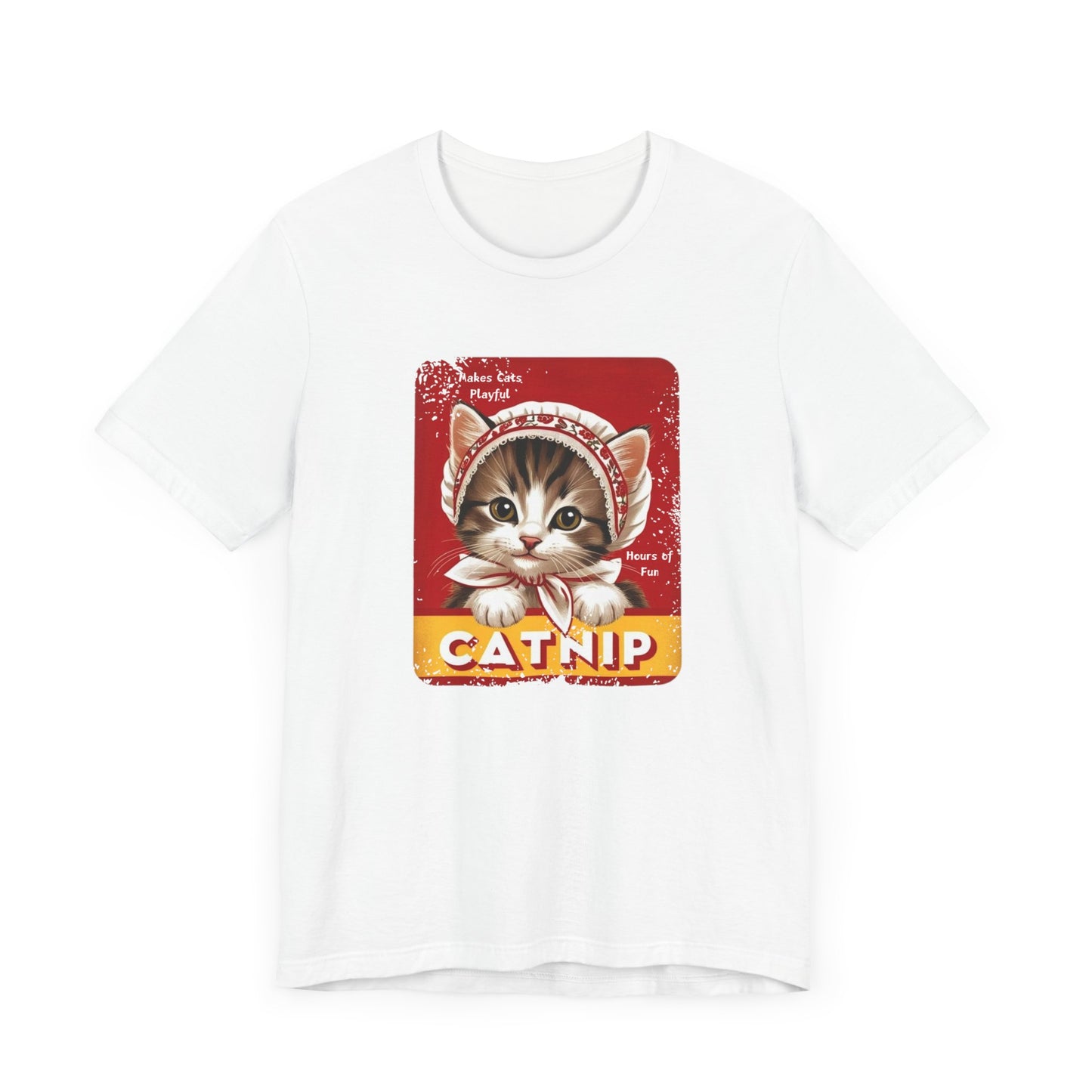 Babushka Cat, Vintage Catnip Kitten Unisex Jersey Short Sleeve Tee