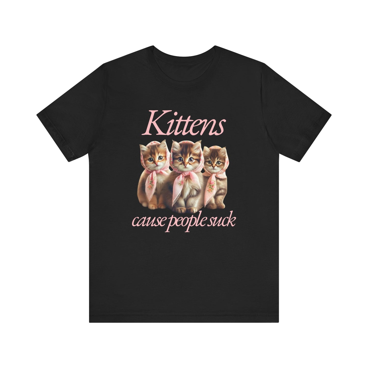 Babushka Kittens Coquette Style Unisex Jersey Short Sleeve Tee