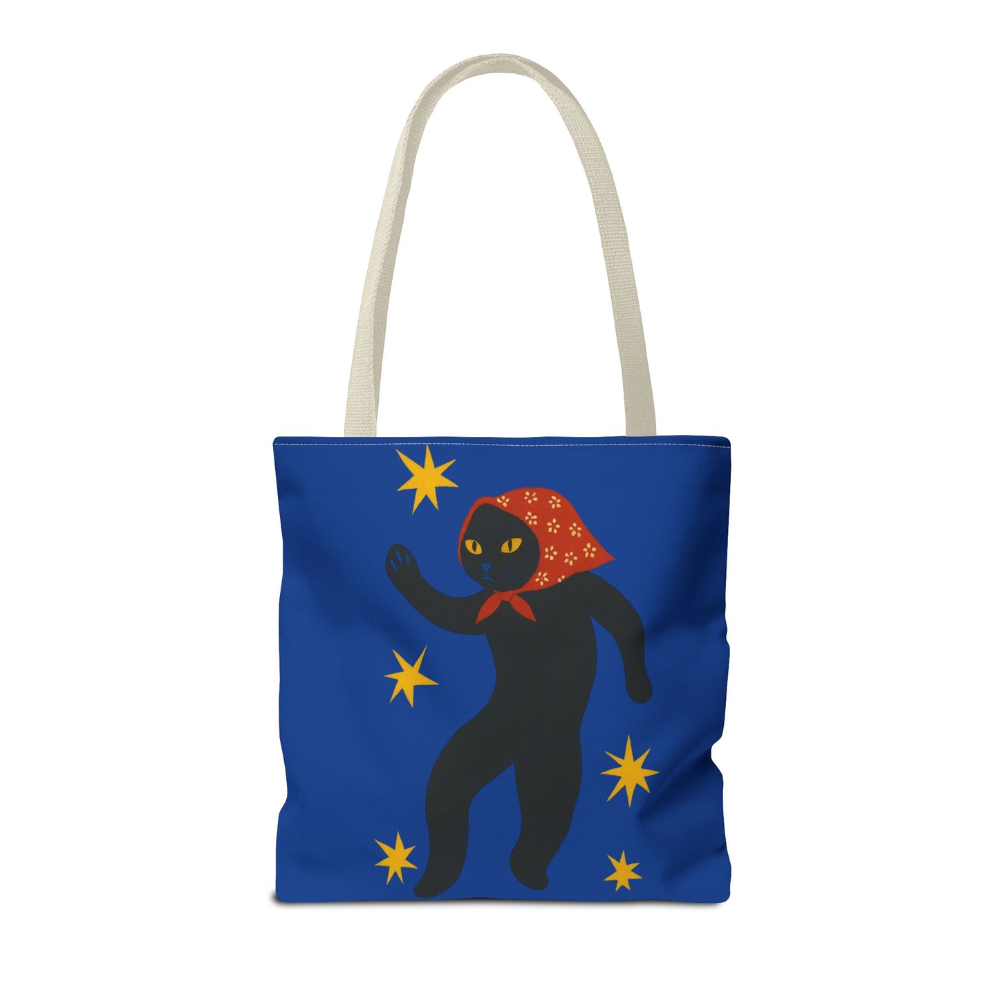 Babushka Cat-Black Cat Art Parody -Matisse-Tote Bag