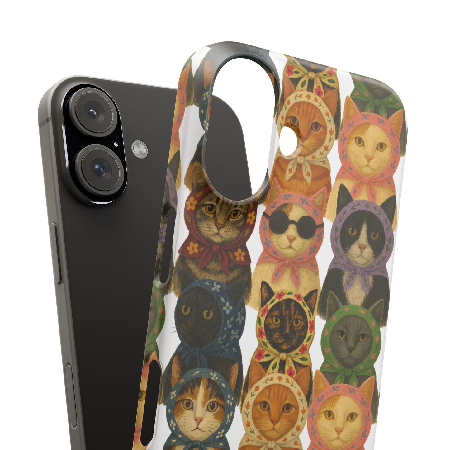 Babushka Cat Snap Phone Cases