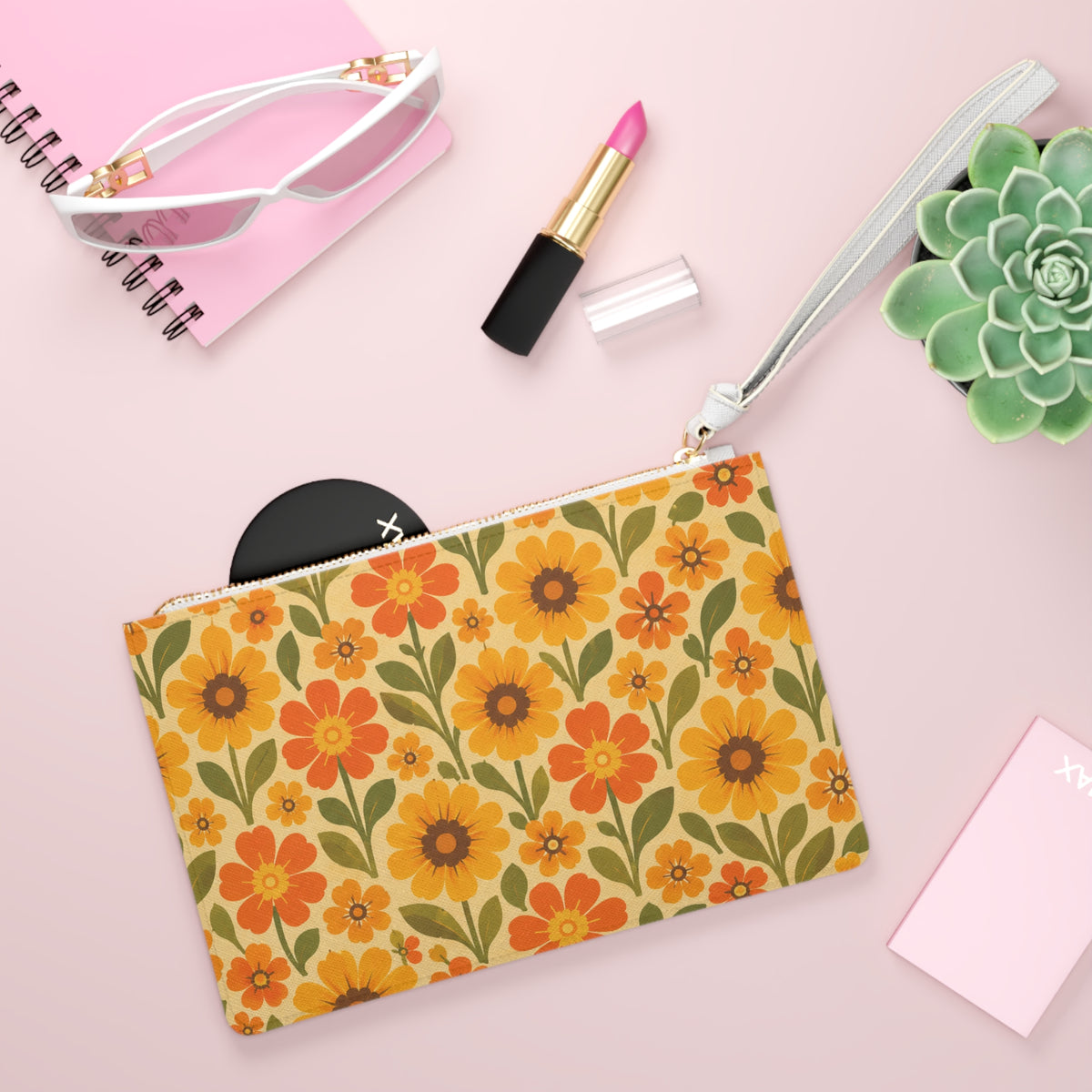 Groovy Floral Whimsical Clutch Bag