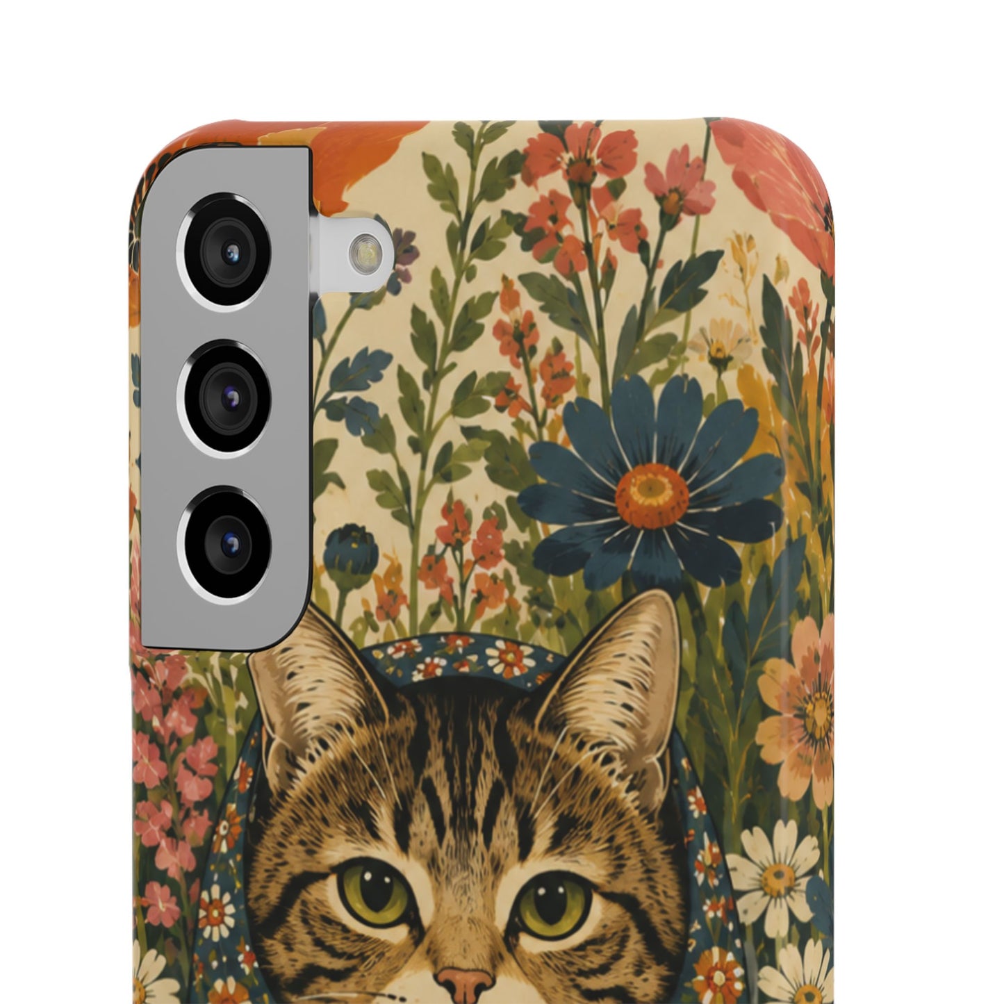 Babushka Cat Peeky Gardens Snap Phone Case