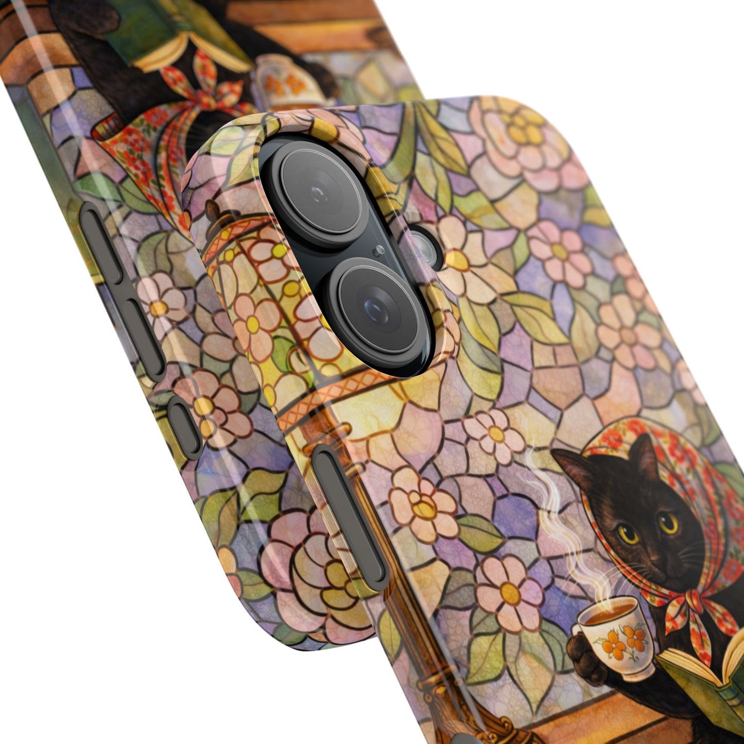 Babushka Cat Reads Artistic Literary Snap Phone Cases