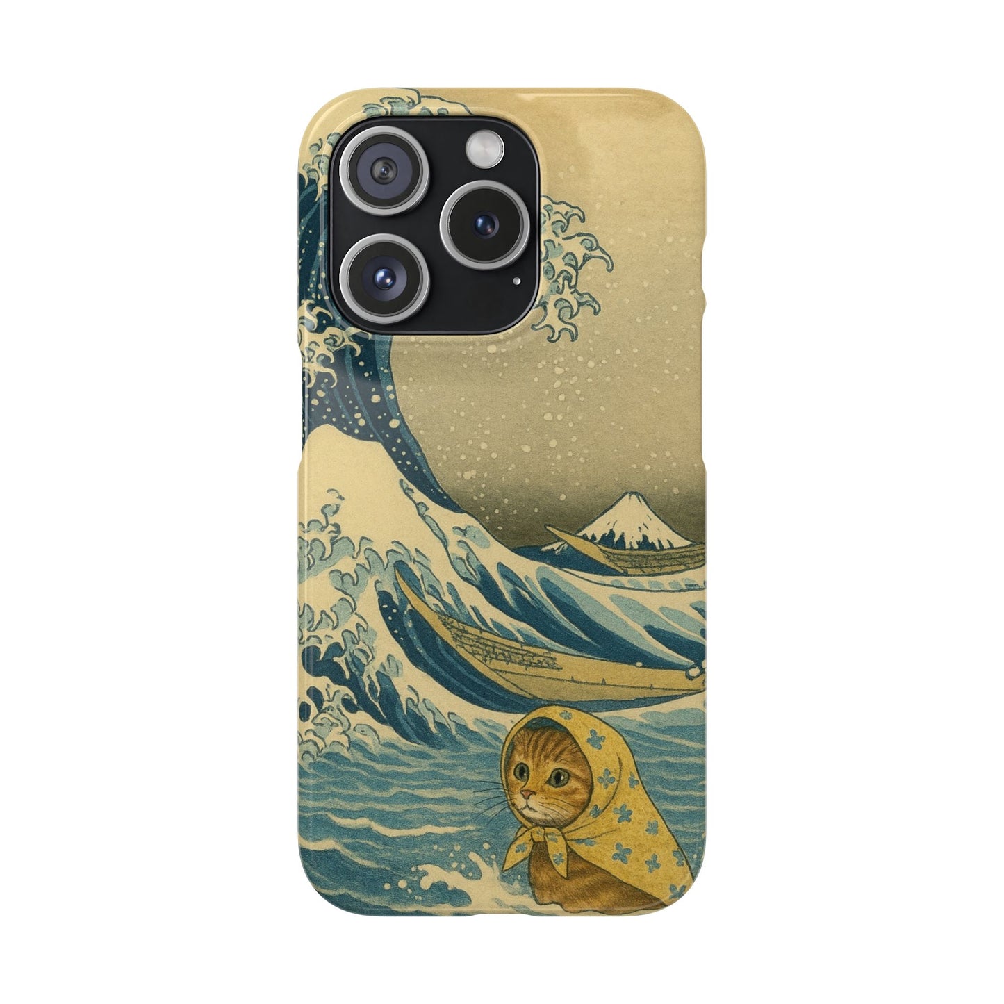 Babushka Cat x  The Great Wave Off Kanagawa Snap Phone Case