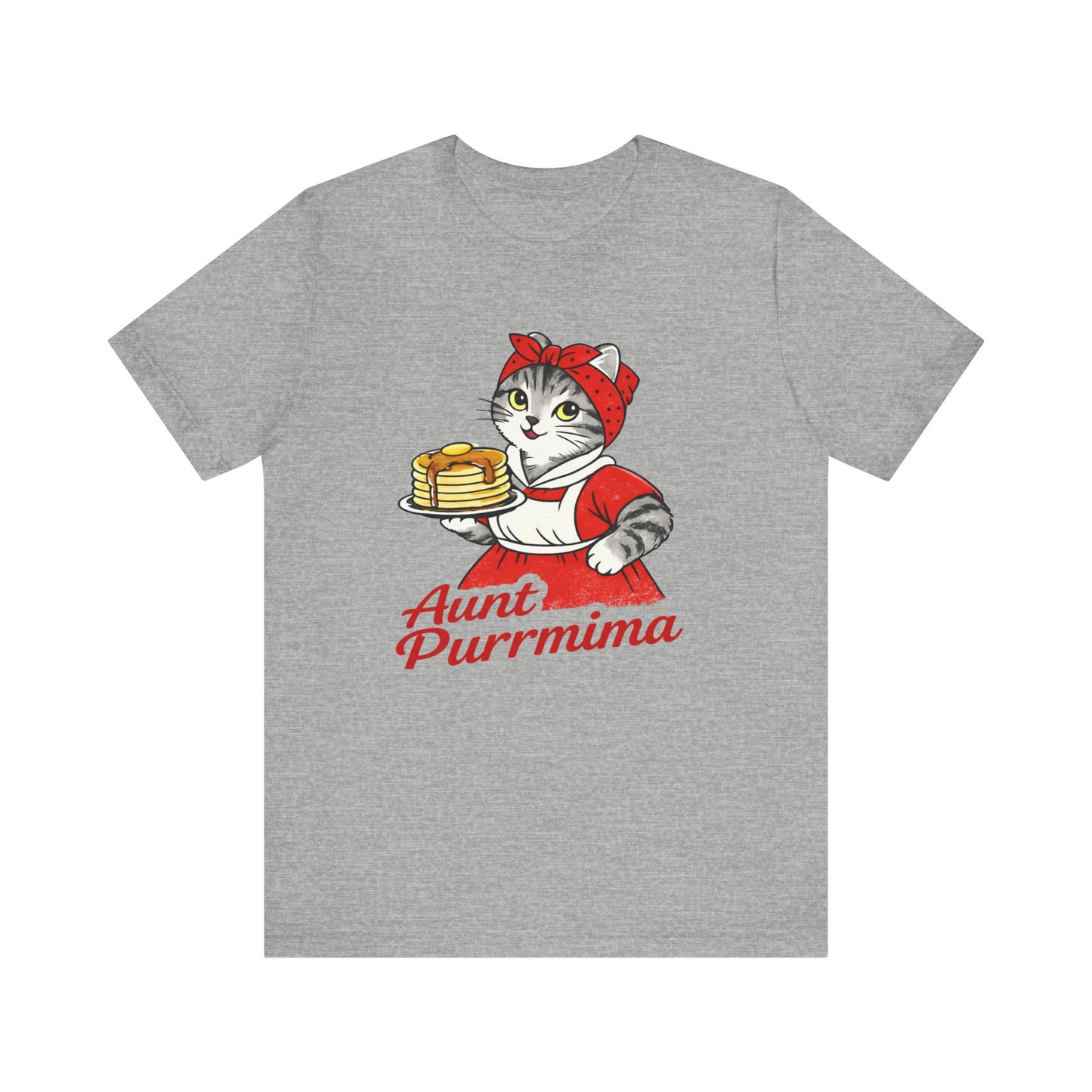 Aunt Purrmima Babushka Cat T-Shirt, Funny Cat Lover Unisex Tee
