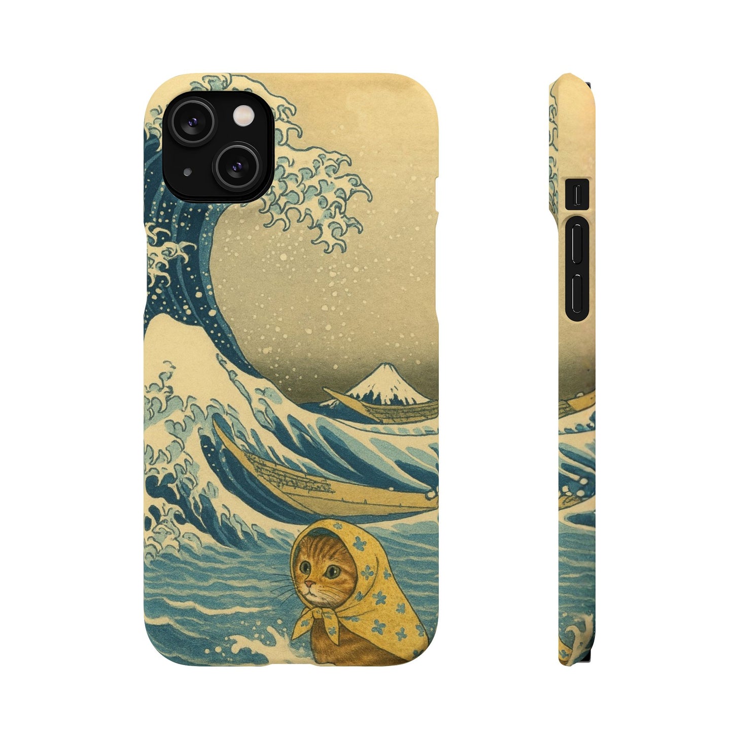 Babushka Cat x  The Great Wave Off Kanagawa Snap Phone Case