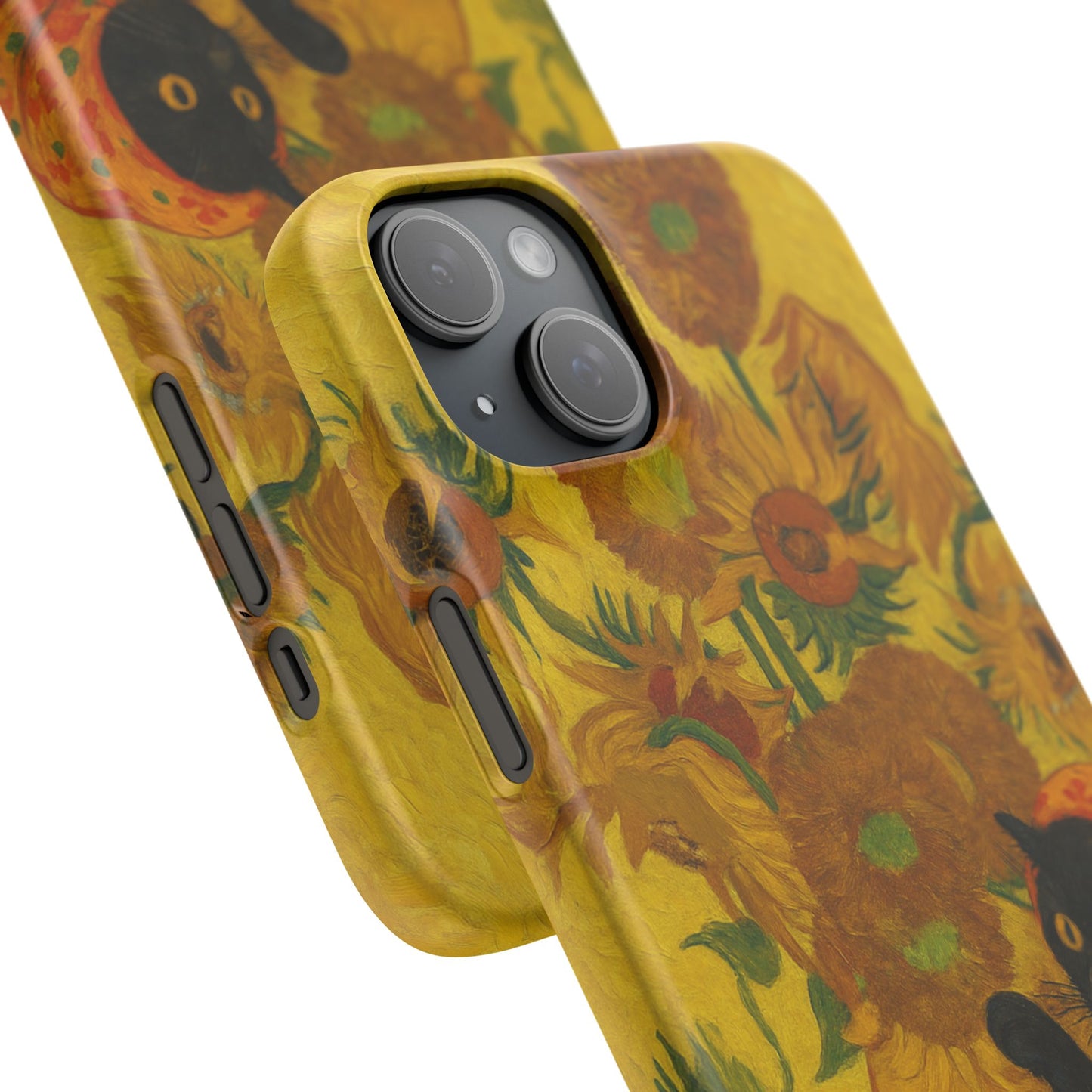 Babushka Cat Van Gogh Sunflowers Snap Phone Case