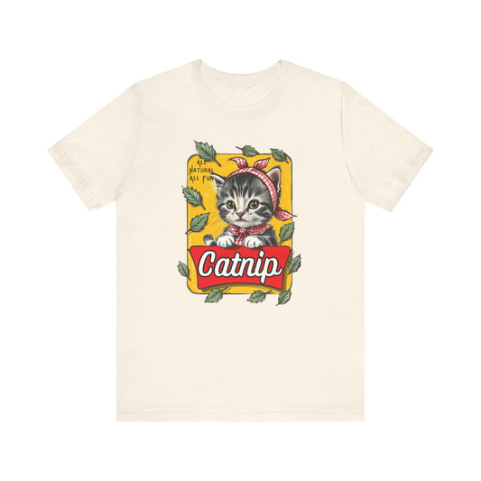 Babushka Cat, Vintage Catnip Kitten Unisex Jersey Short Sleeve Tee