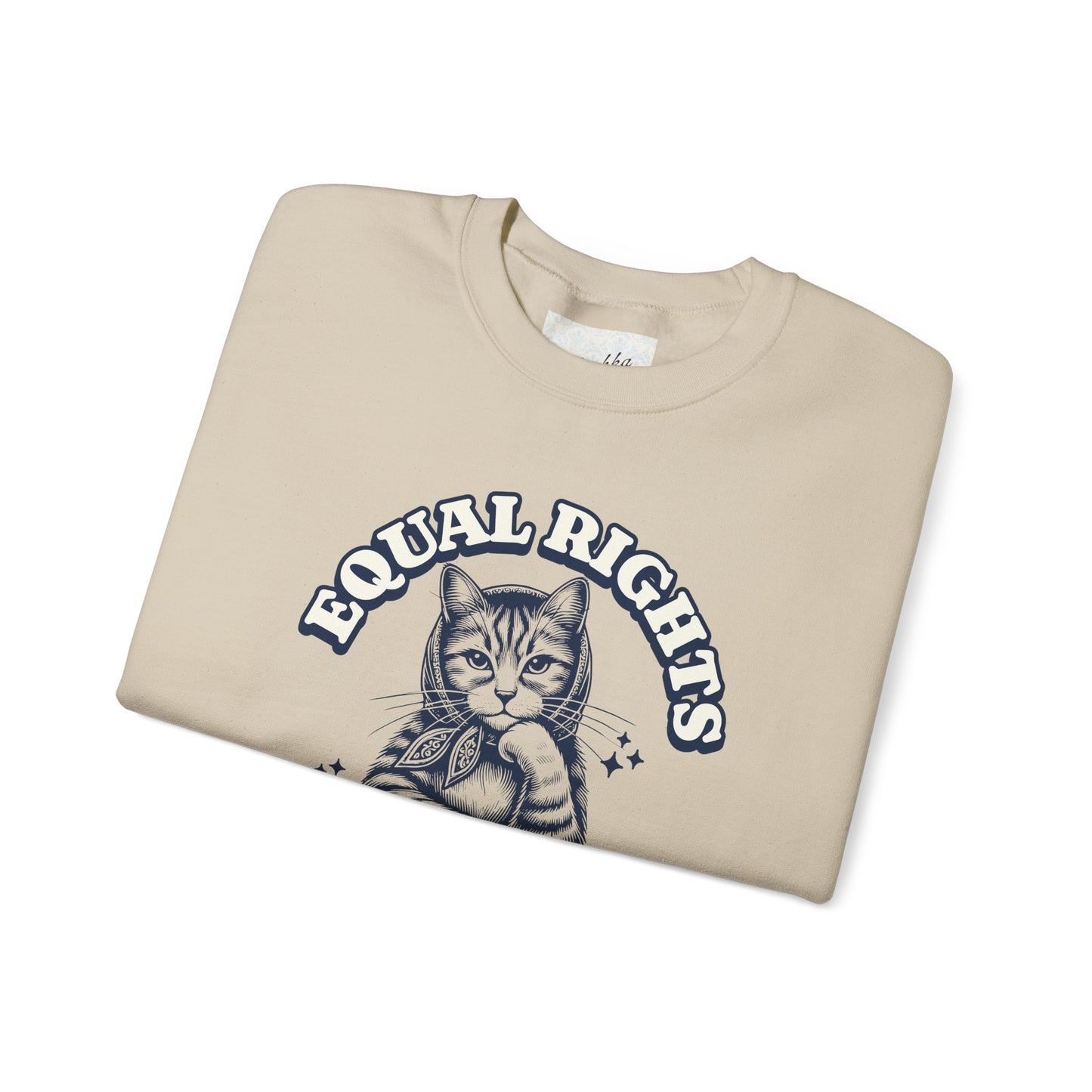 Feminist Babushka Cat Crewneck Sweatshirt