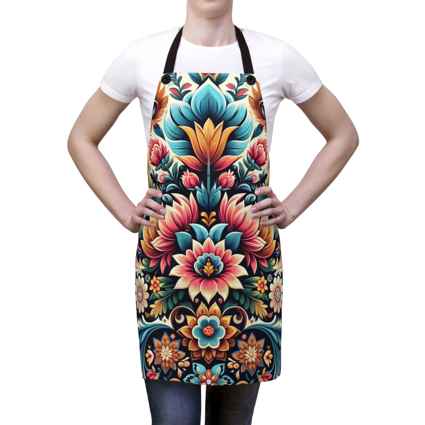 Polish Florals Folk Art Apron