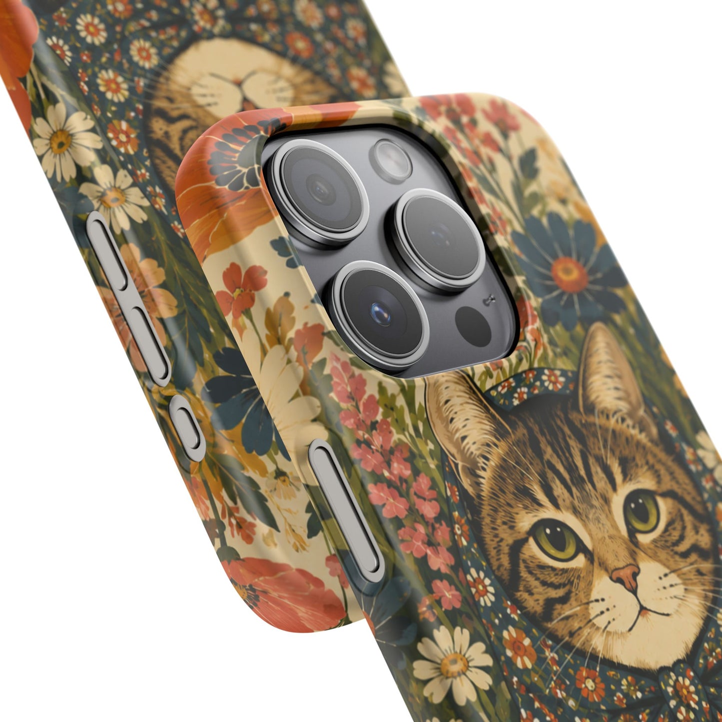 Babushka Cat Peeky Gardens Snap Phone Case