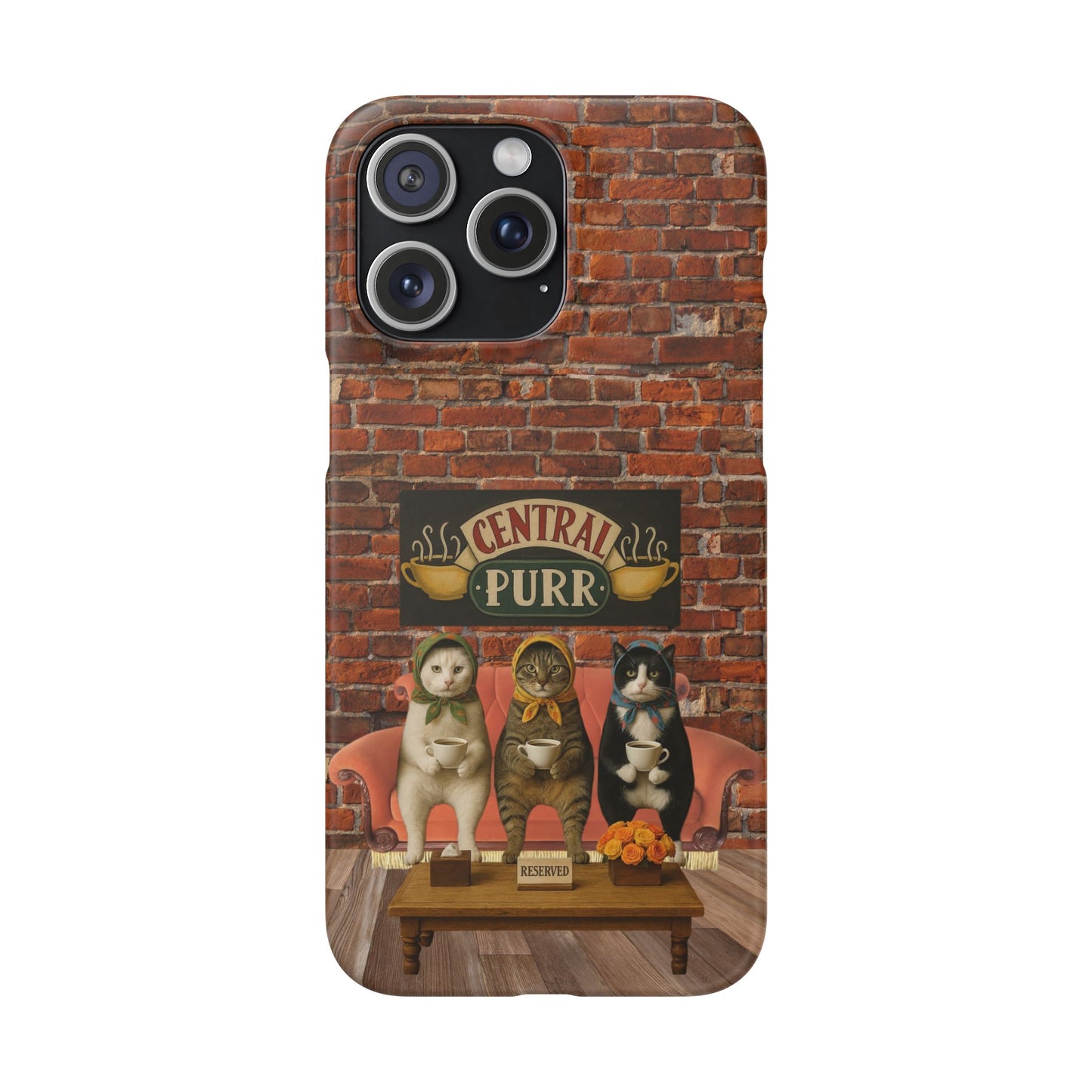 Babushka Cat Coffee Shop Snap Phone Case