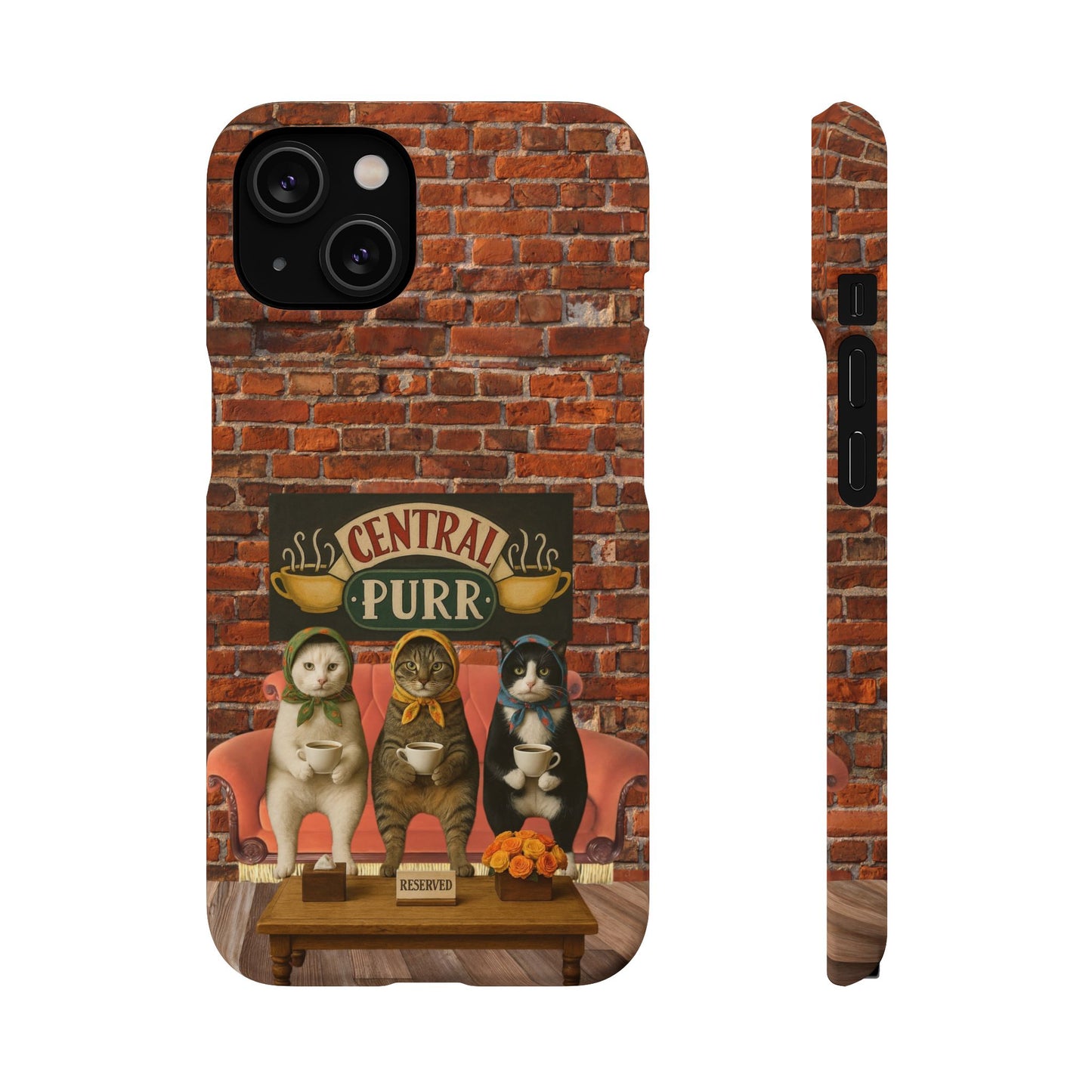 Babushka Cat Coffee Shop Snap Phone Case