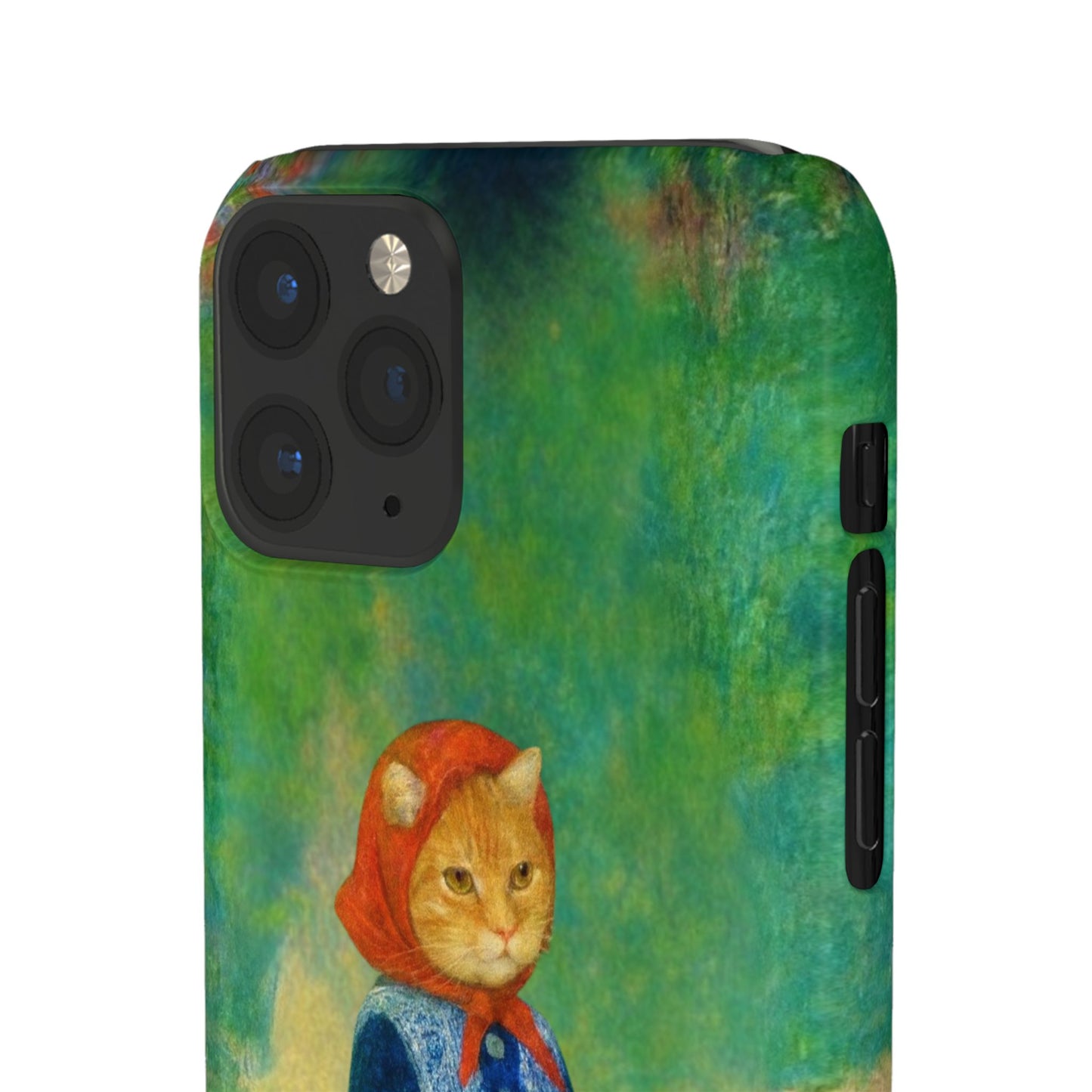 Babushka Cat With a Watering Can x Renoir Funny Art  Slim Phone Case