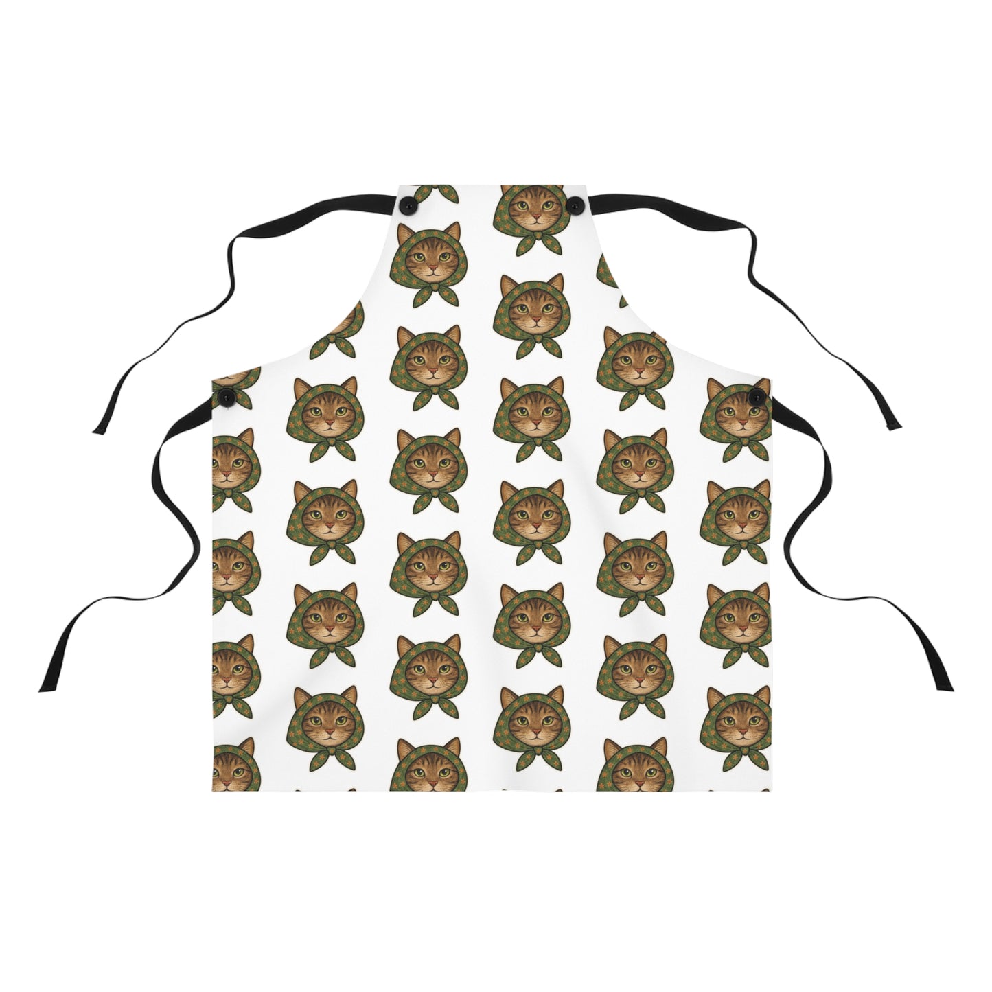 Babushka Cat Kitchen Apron