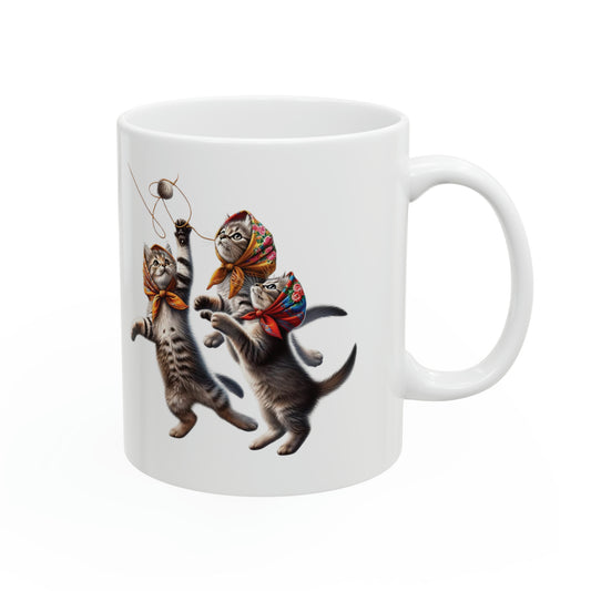 Babushka Cat/Kitten Mug 11 oz.