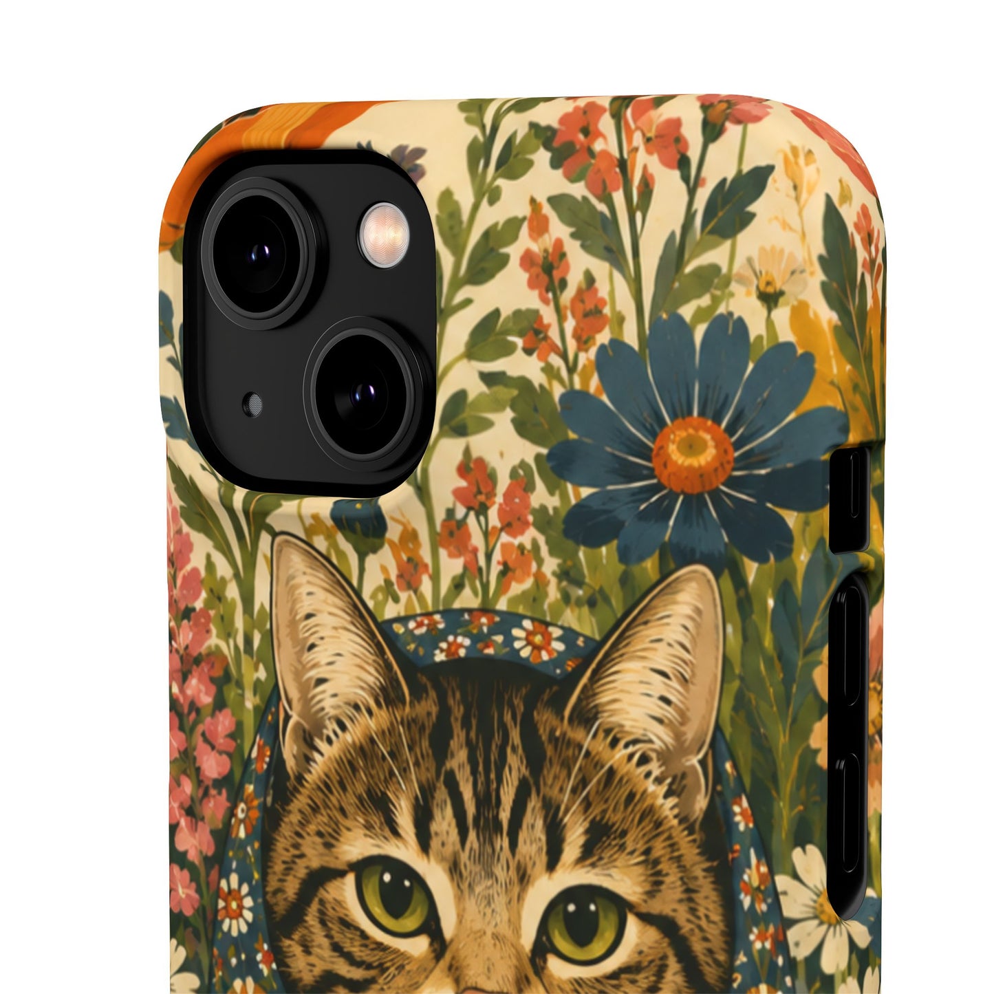 Babushka Cat Peeky Gardens Snap Phone Case
