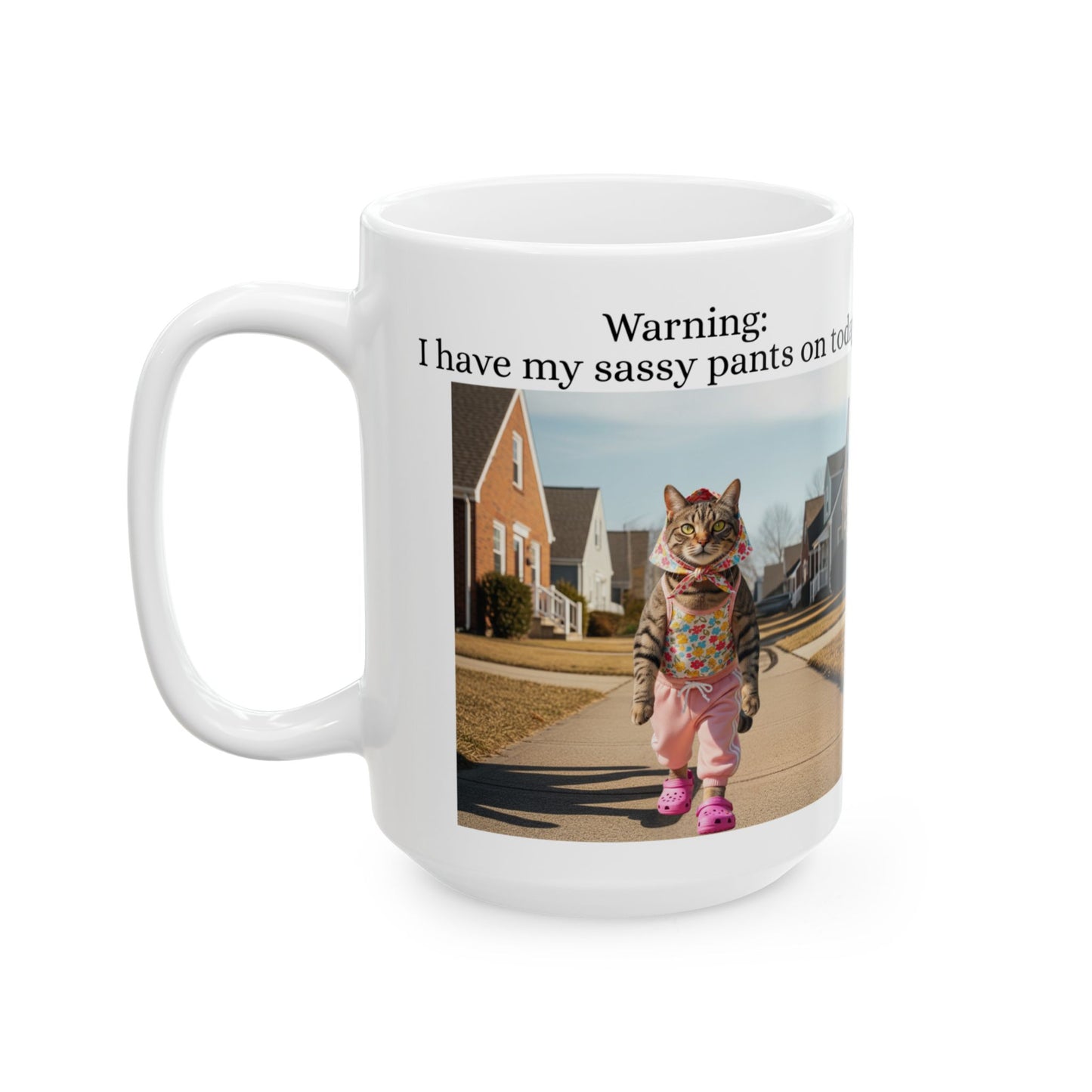 Mug Babushka Cat Sassy Pants Mug