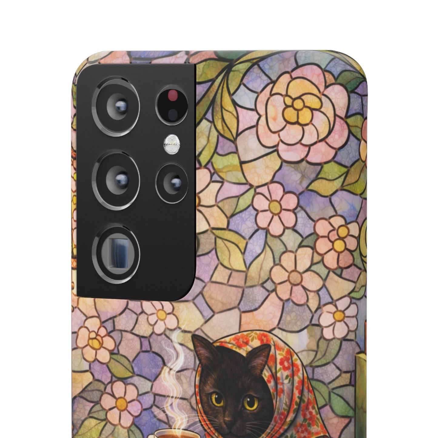Babushka Cat Reads Artistic Literary Snap Phone Cases