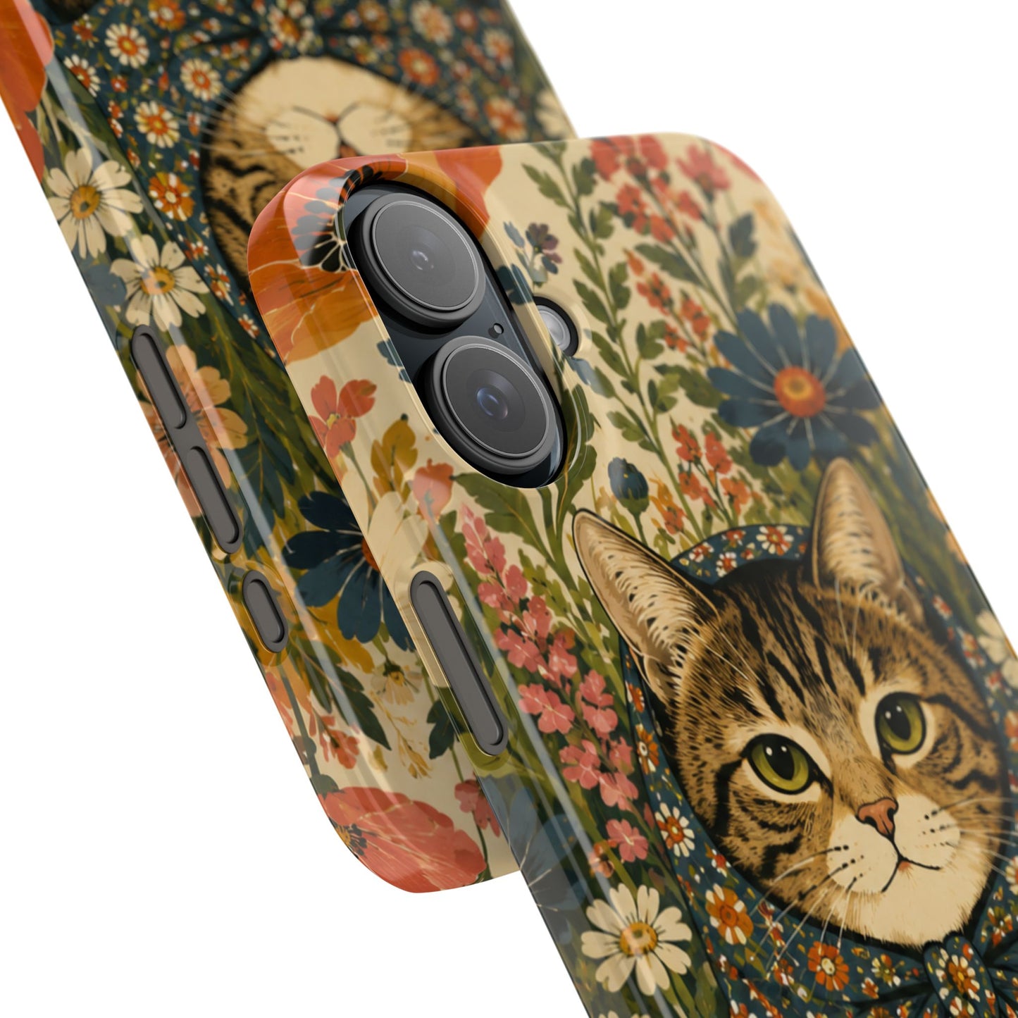 Babushka Cat Peeky Gardens Snap Phone Case