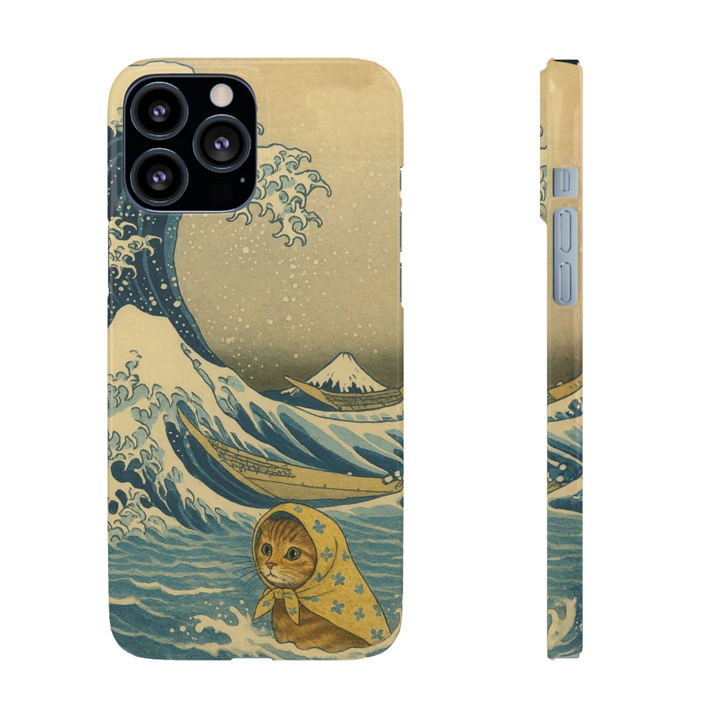 Babushka Cat x  The Great Wave Off Kanagawa Snap Phone Case
