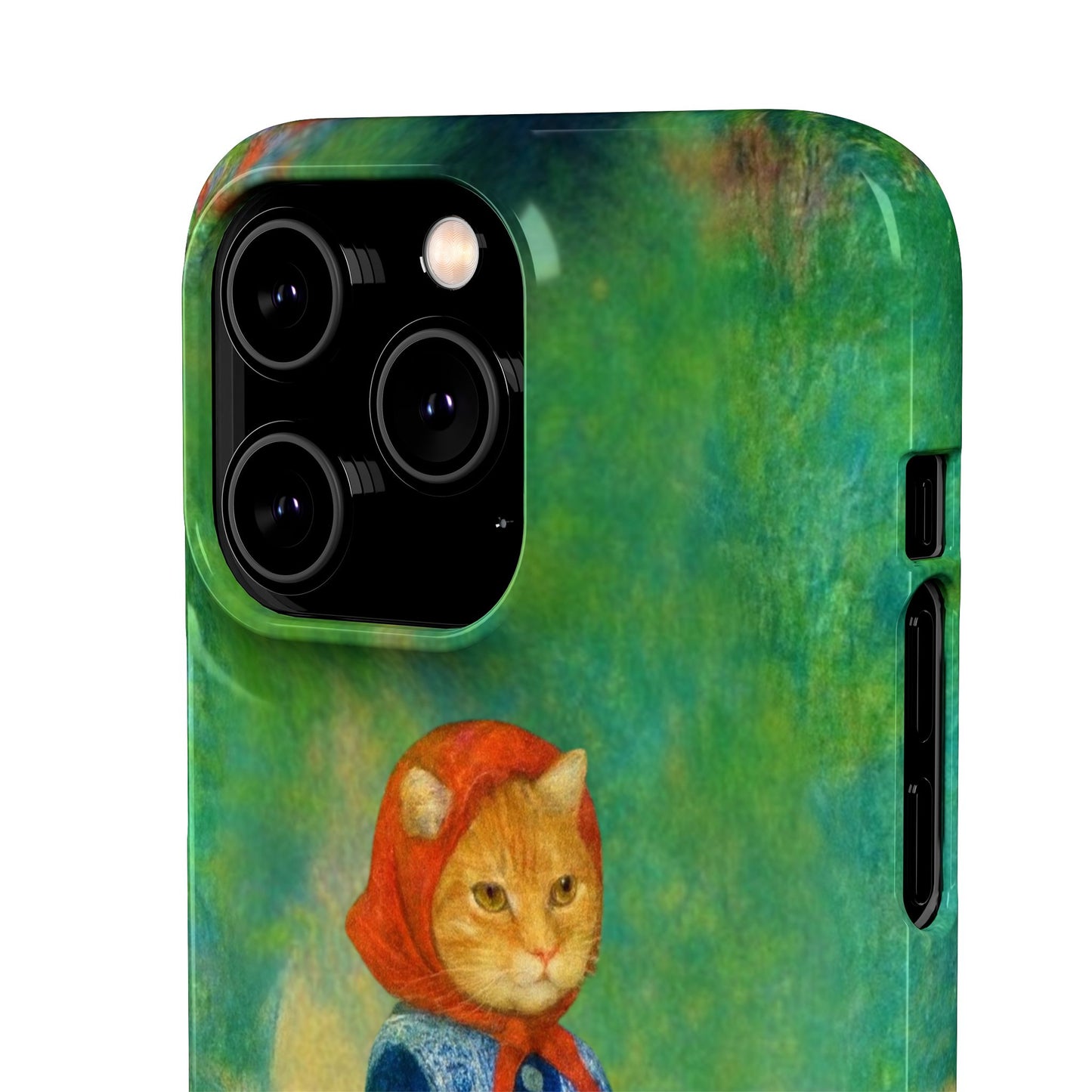 Babushka Cat With a Watering Can x Renoir Funny Art  Slim Phone Case