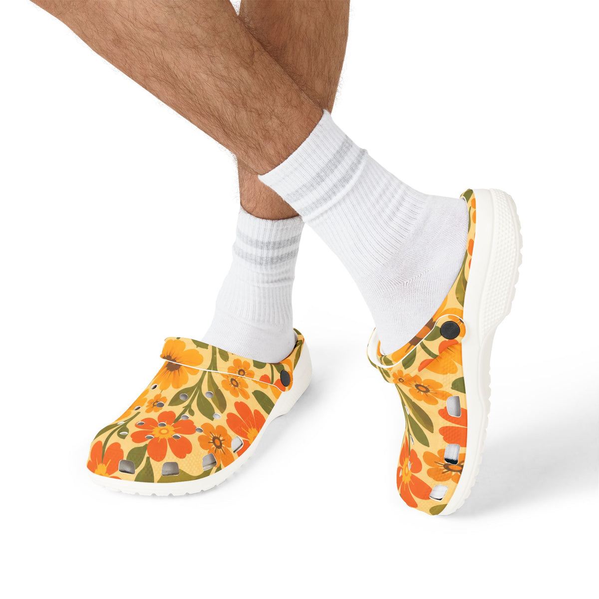 Floral Groove Garden Clogs EVA Foam Rubber Shoes (AOP)