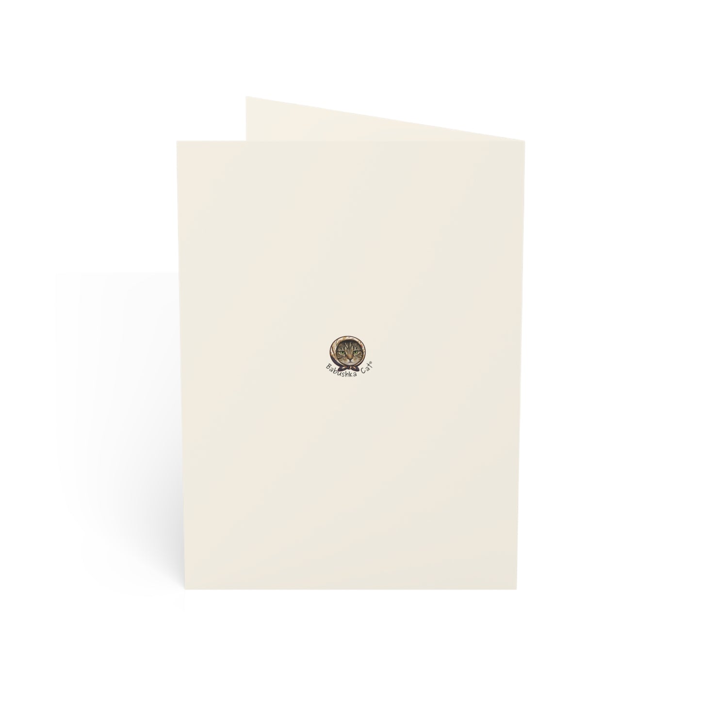 Babushka Cat General Greeting Cards Set of 10-Blank Inside