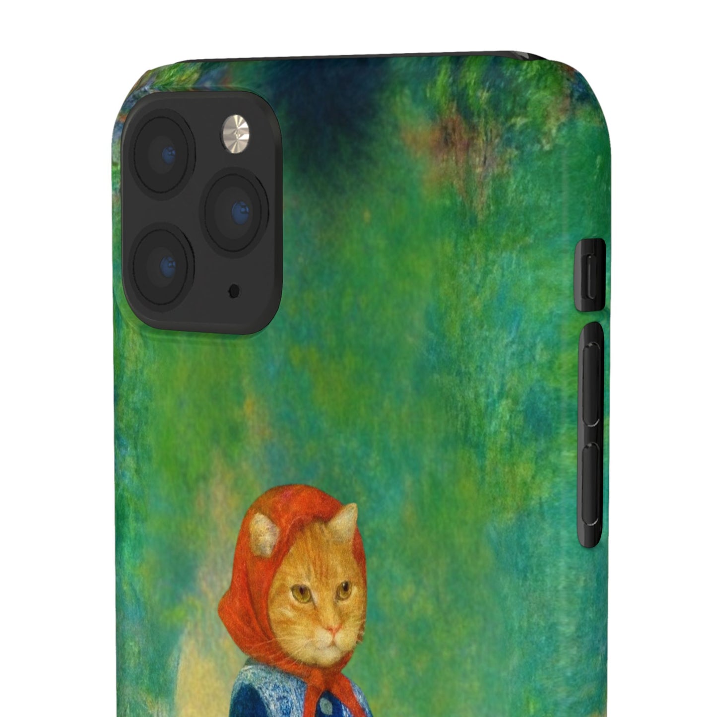 Babushka Cat With a Watering Can x Renoir Funny Art  Slim Phone Case