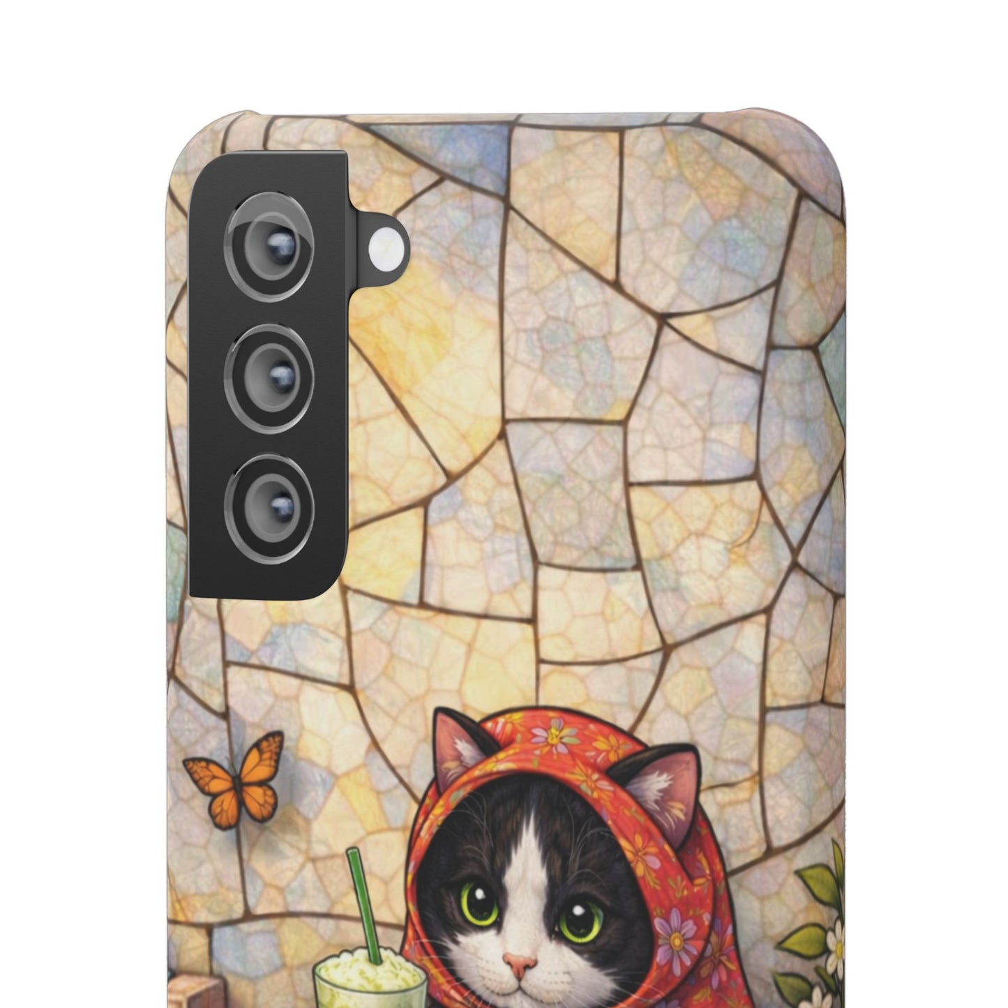 Babushka Cat Reads, Tuxedo Cat Literary Snap Phone Case