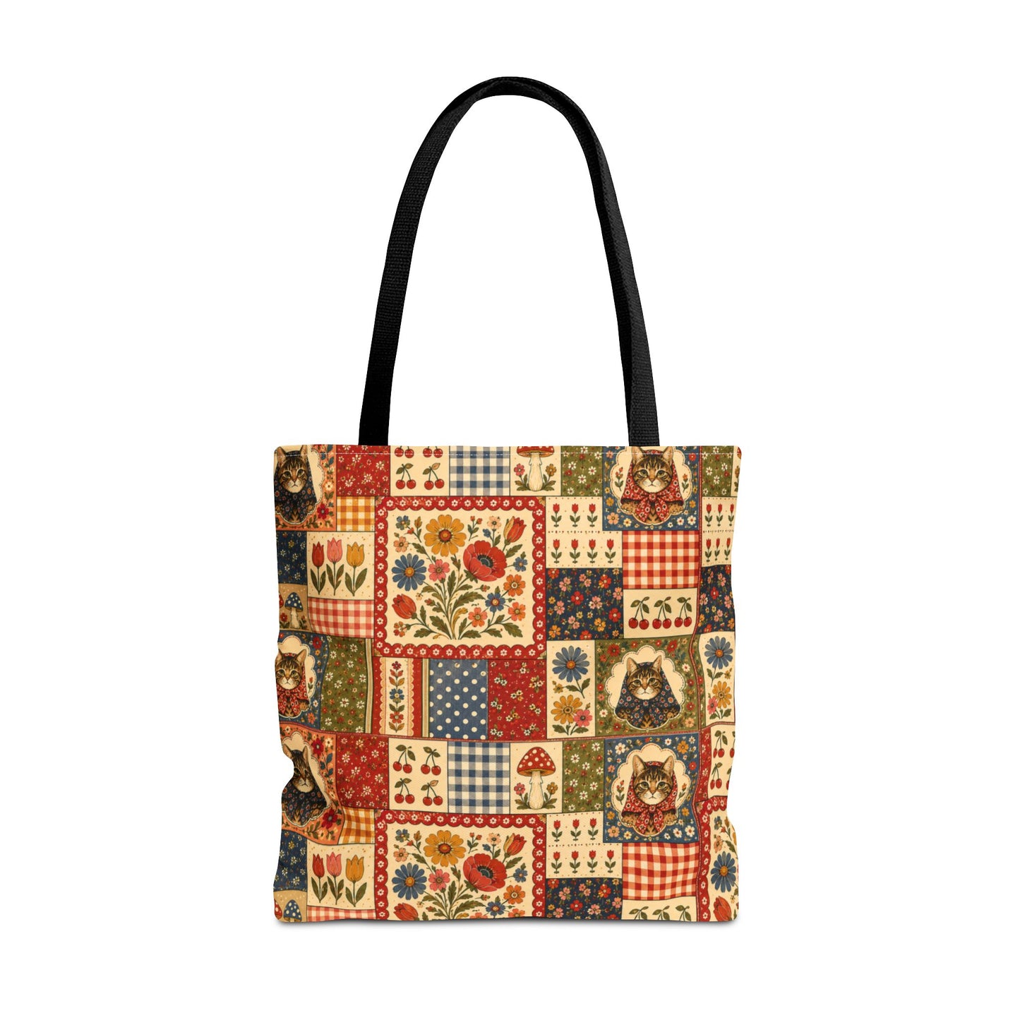 Babushka Cat Patchwork and Pretty Reusable Tote